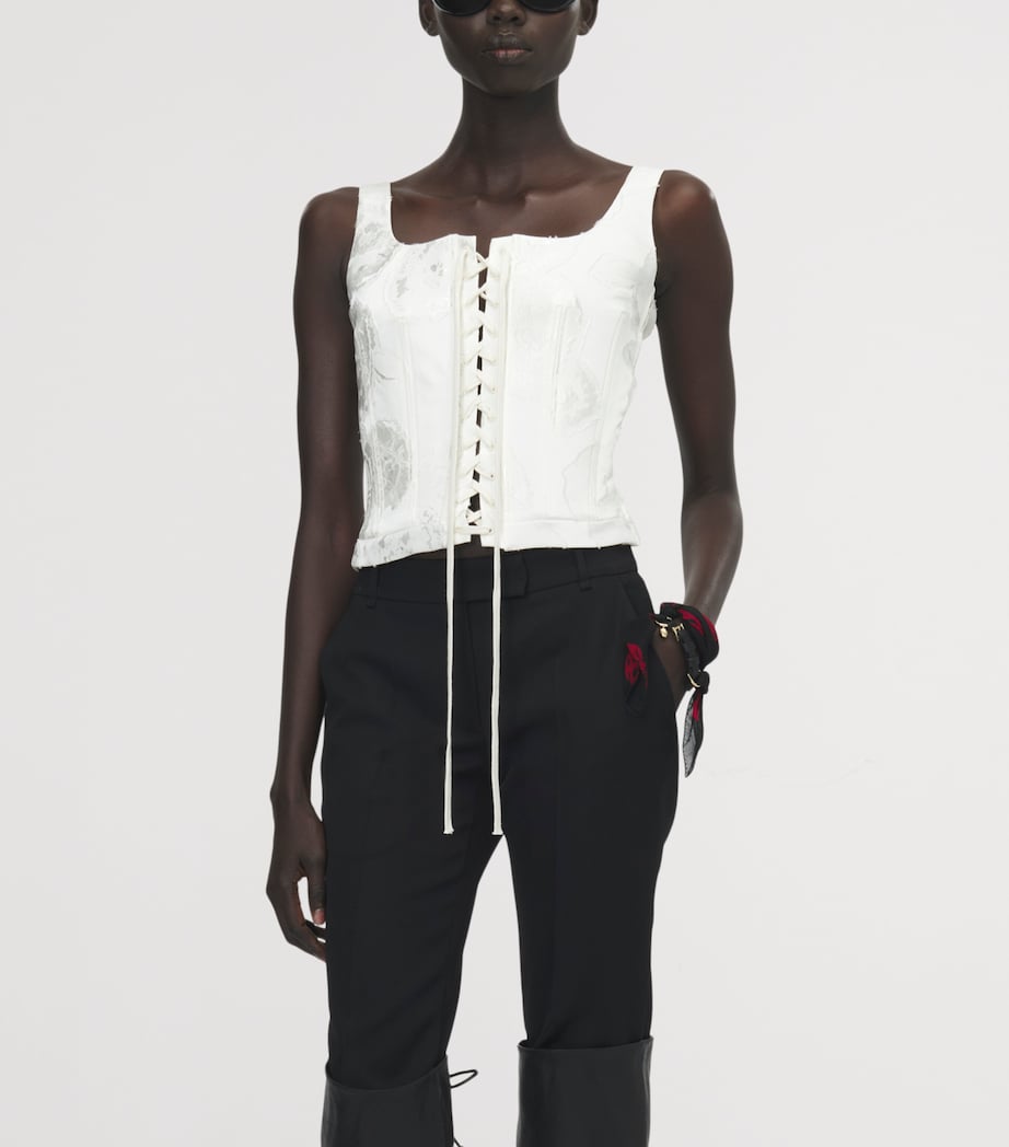 McQueen Womens Fil Coupé Floral Corset Top Image 5
