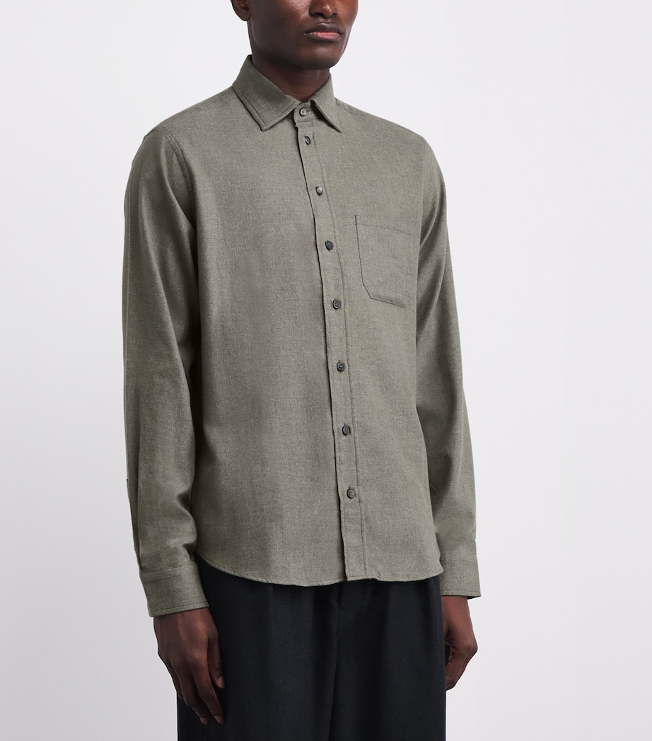 Cotton Button-Up Shirt SAGE GREEN G53 Image 3