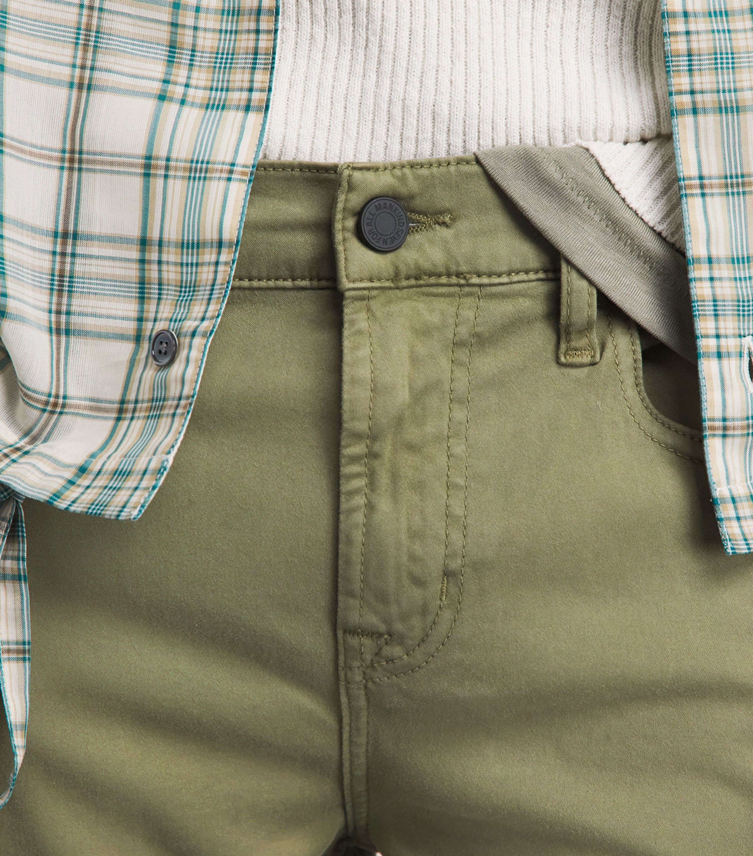 7 For All Mankind Mens Slimmy Luxe Performance Chinos Green Image 3
