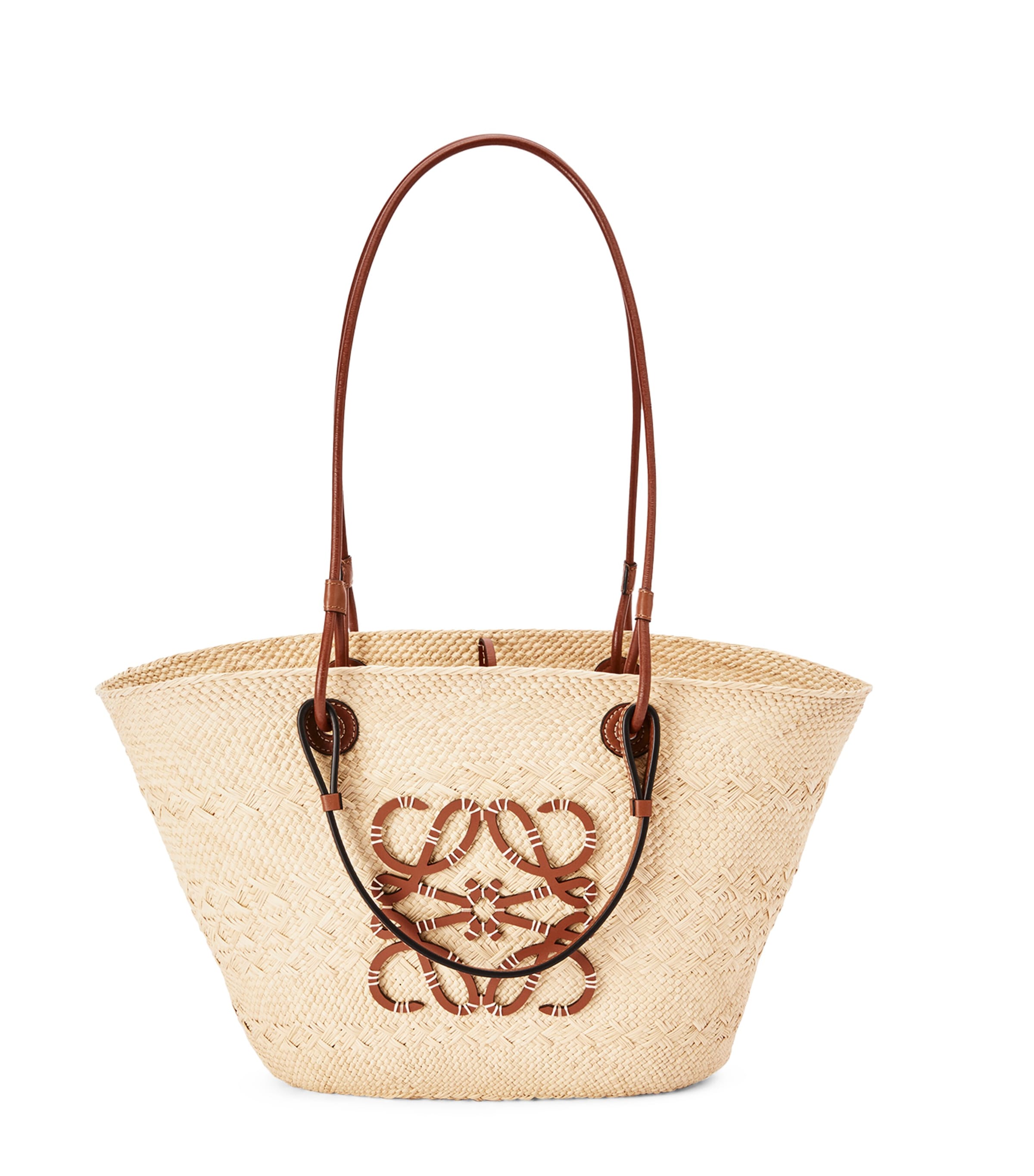 Shop Loewe X Paula's Ibiza Anagram Basket Bag In Beige