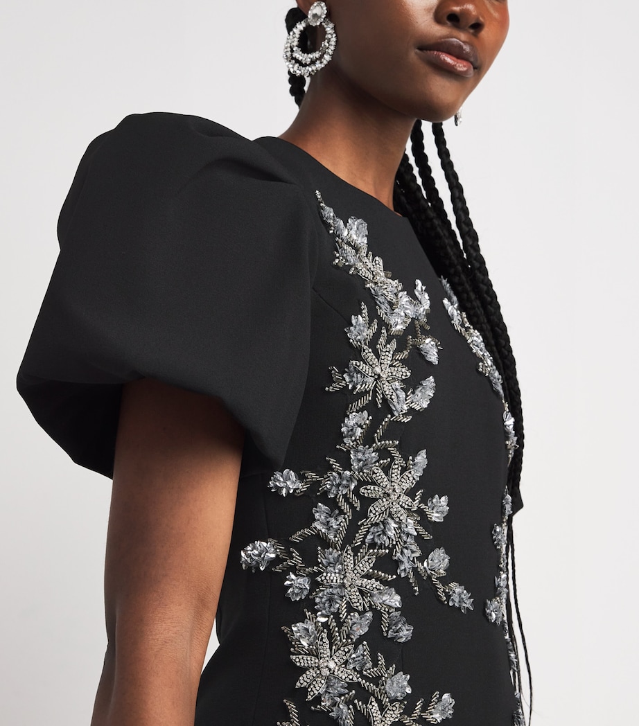 Zephyr Puff-Sleeve Gown BLACK Image 4