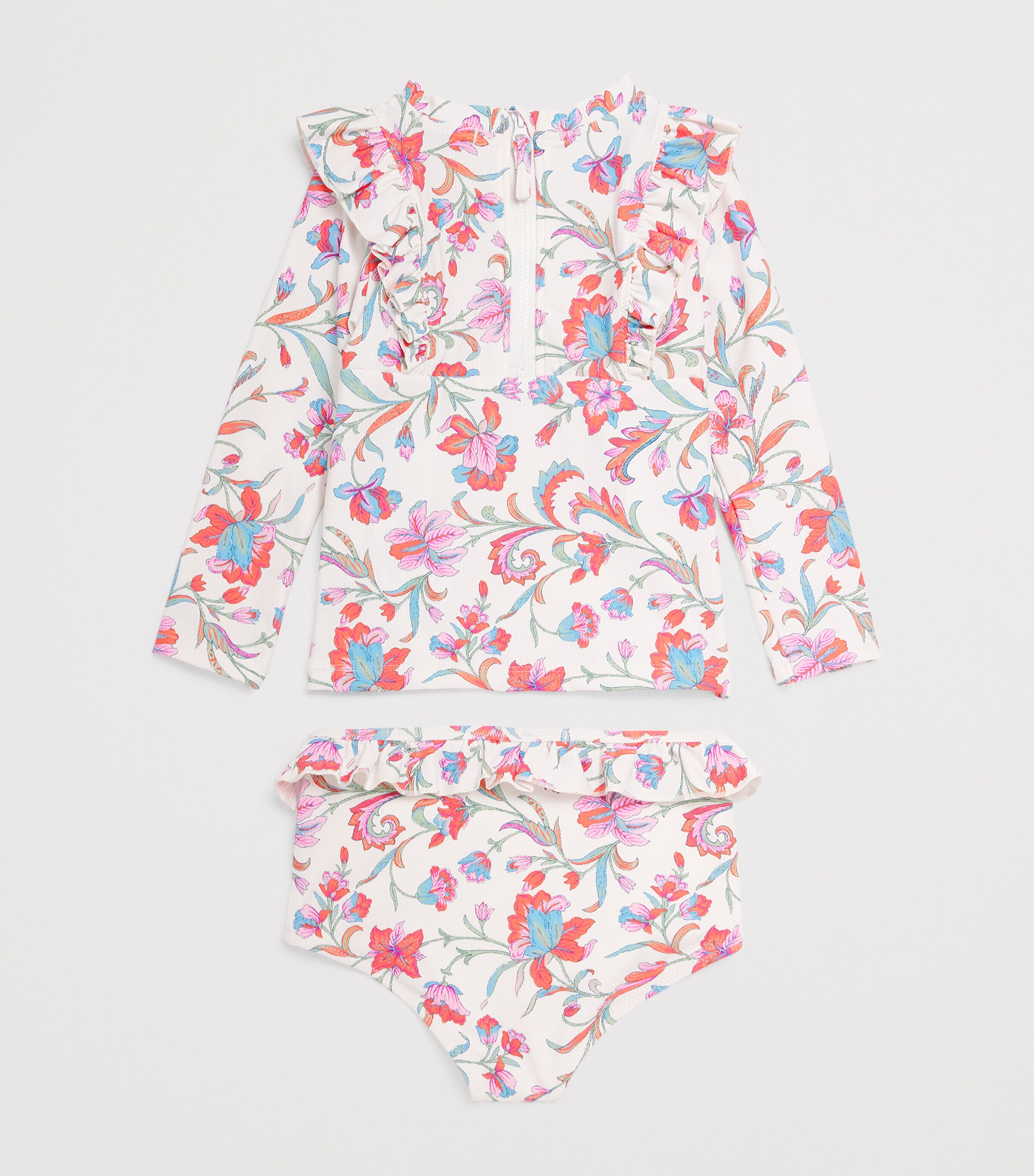 Louise Misha Floral Yanika Tankini and Shorts Set  (24 Months) Cream Floral Haven Image 2