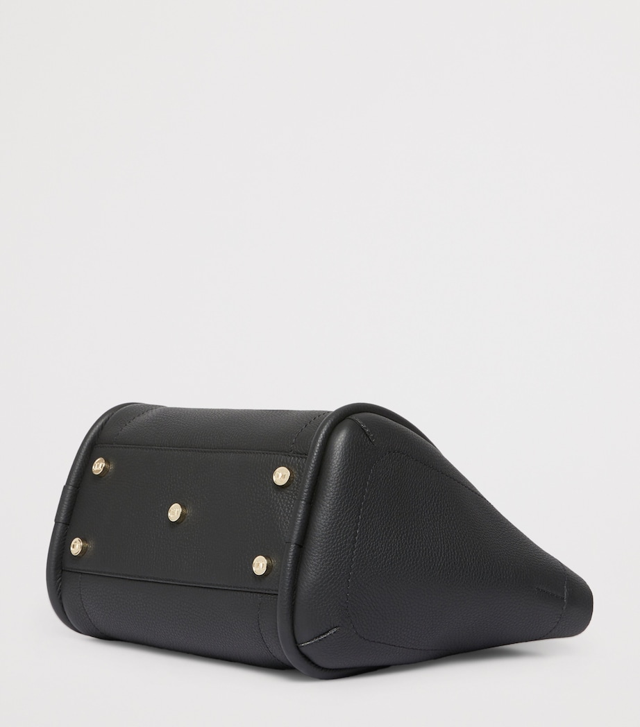 Max Mara Small Leather Marine Top-Handle Bag Black Image 5