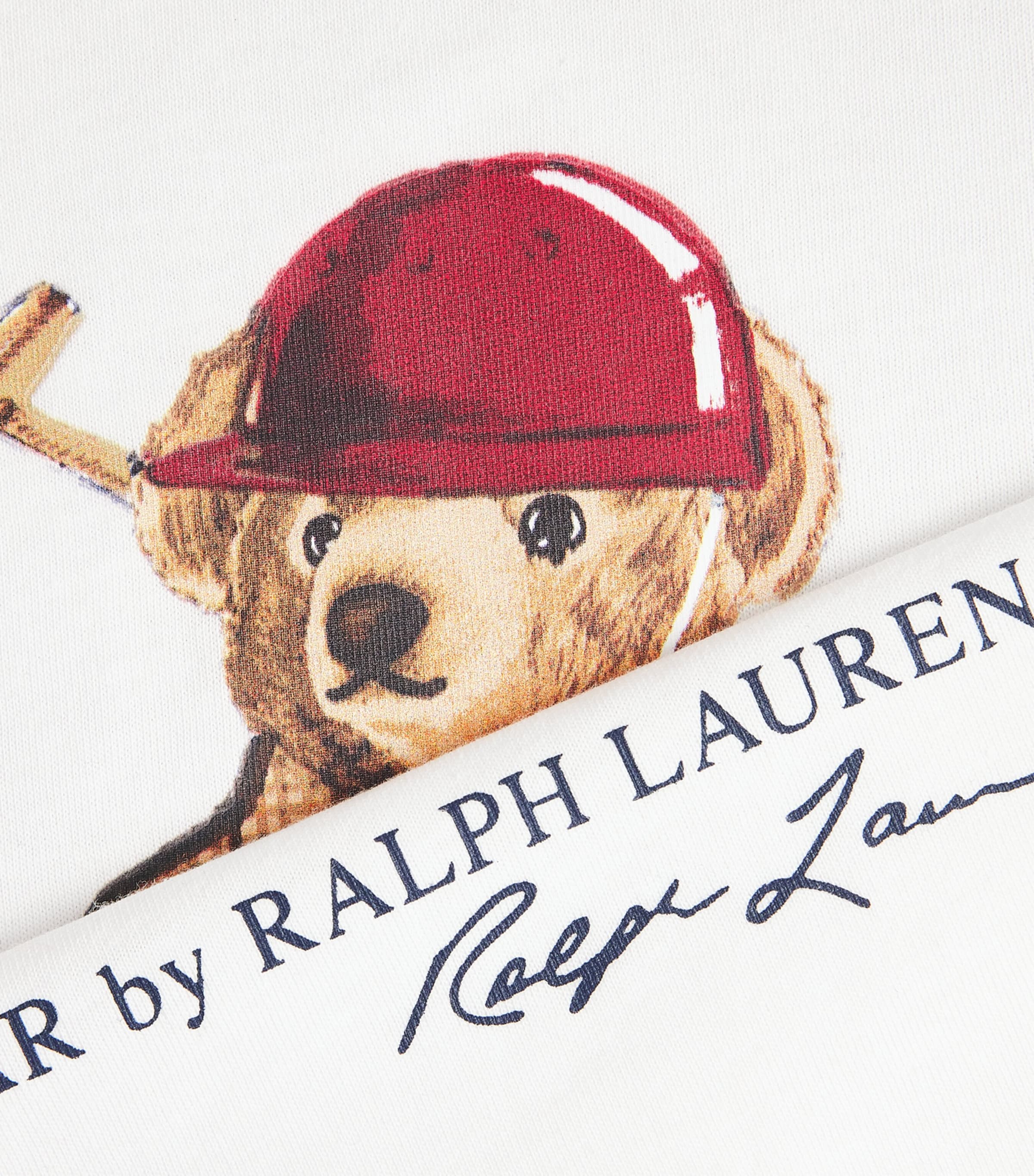 Cotton Polo Bear T-shirt WHITE-SOCIETY BEAR Image 5