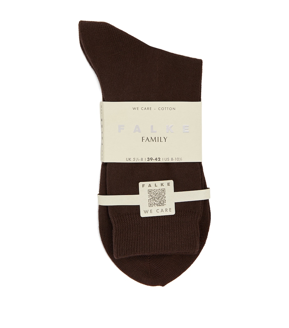 Falke Womens Family Socks Dark Brown Image 1