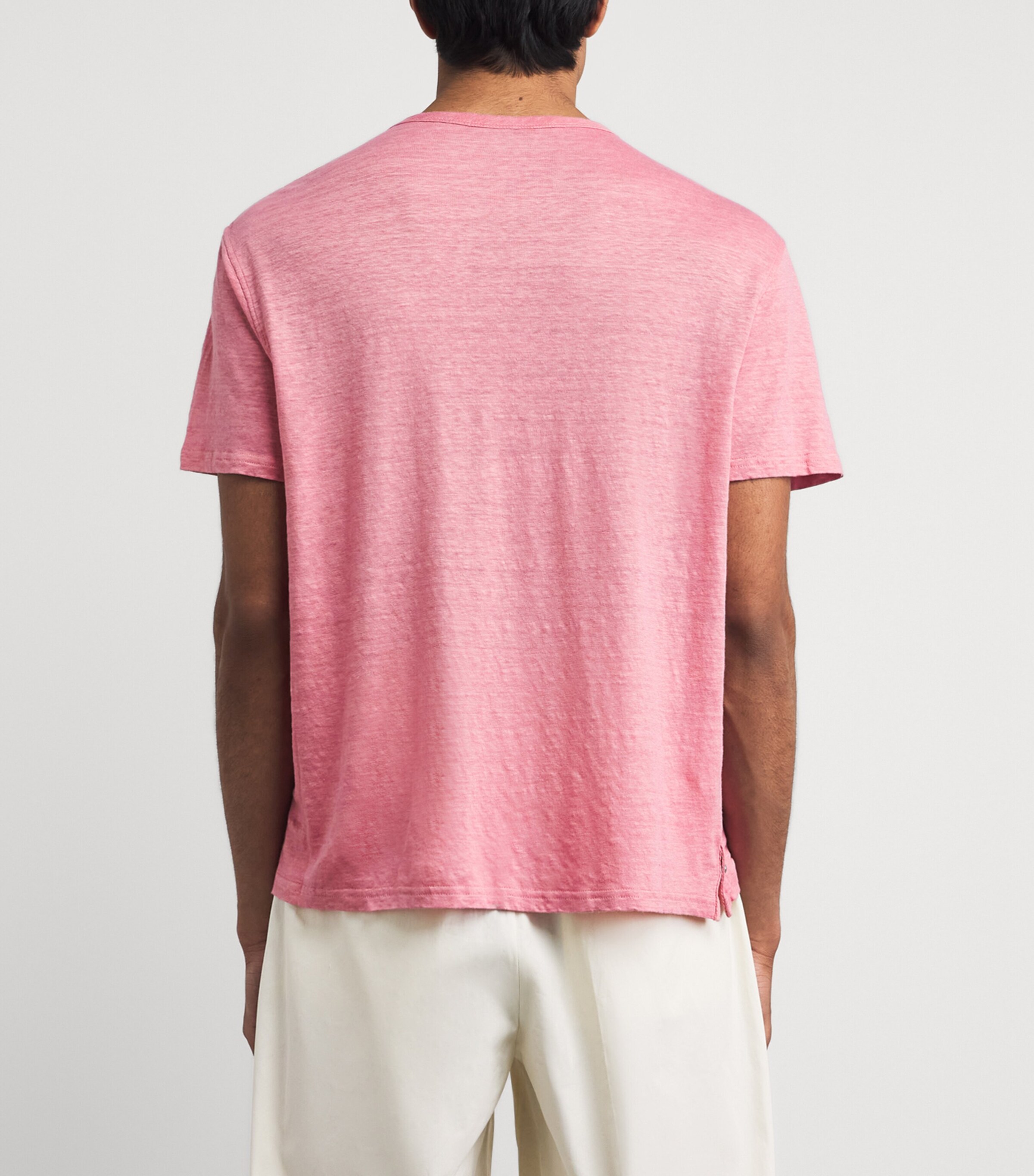 God's True Cashmere Mens Linen Signature T-Shirt Amethyst Image 5