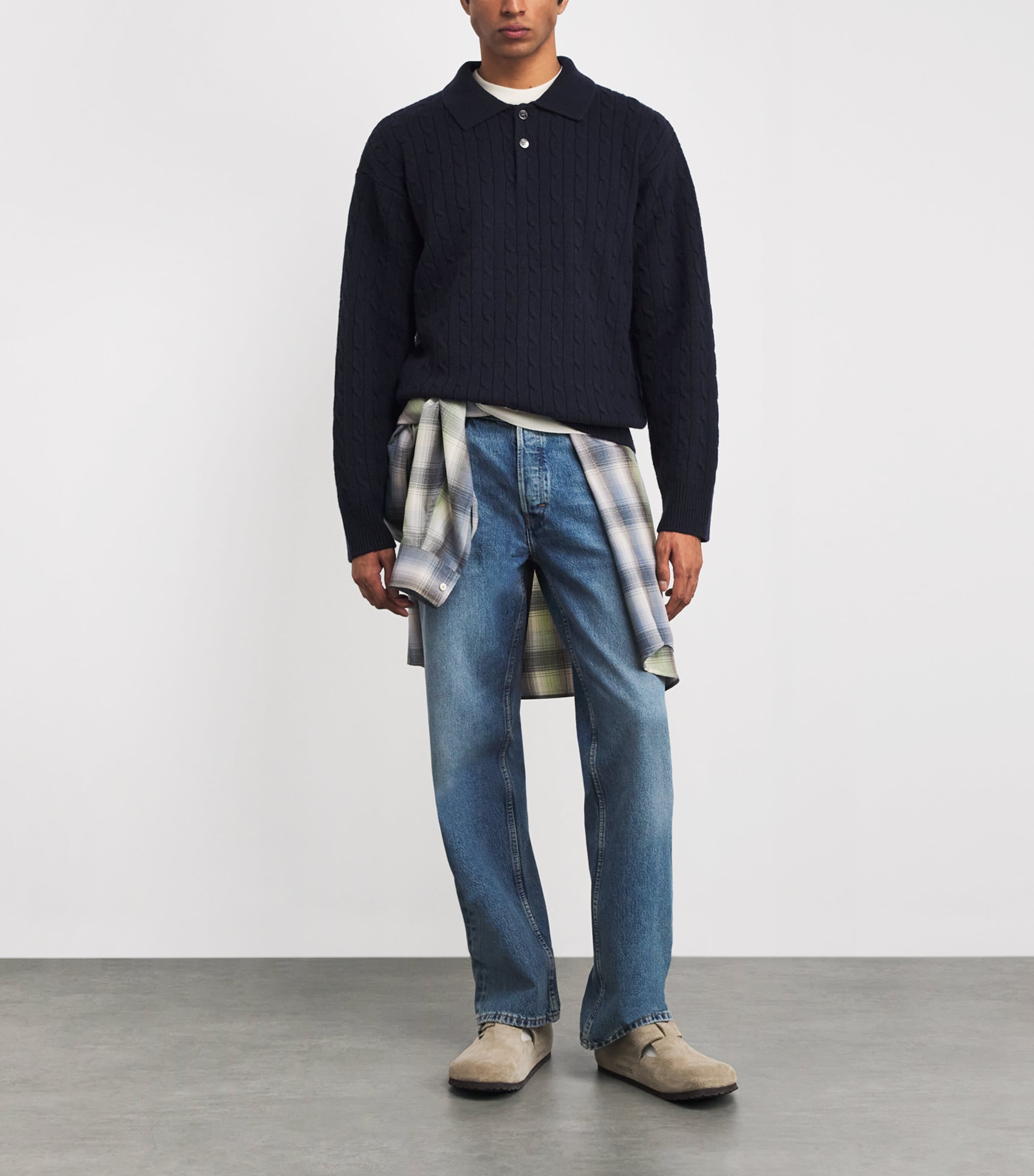 Wool-Cashmere Polo Sweater DKNV Image 2