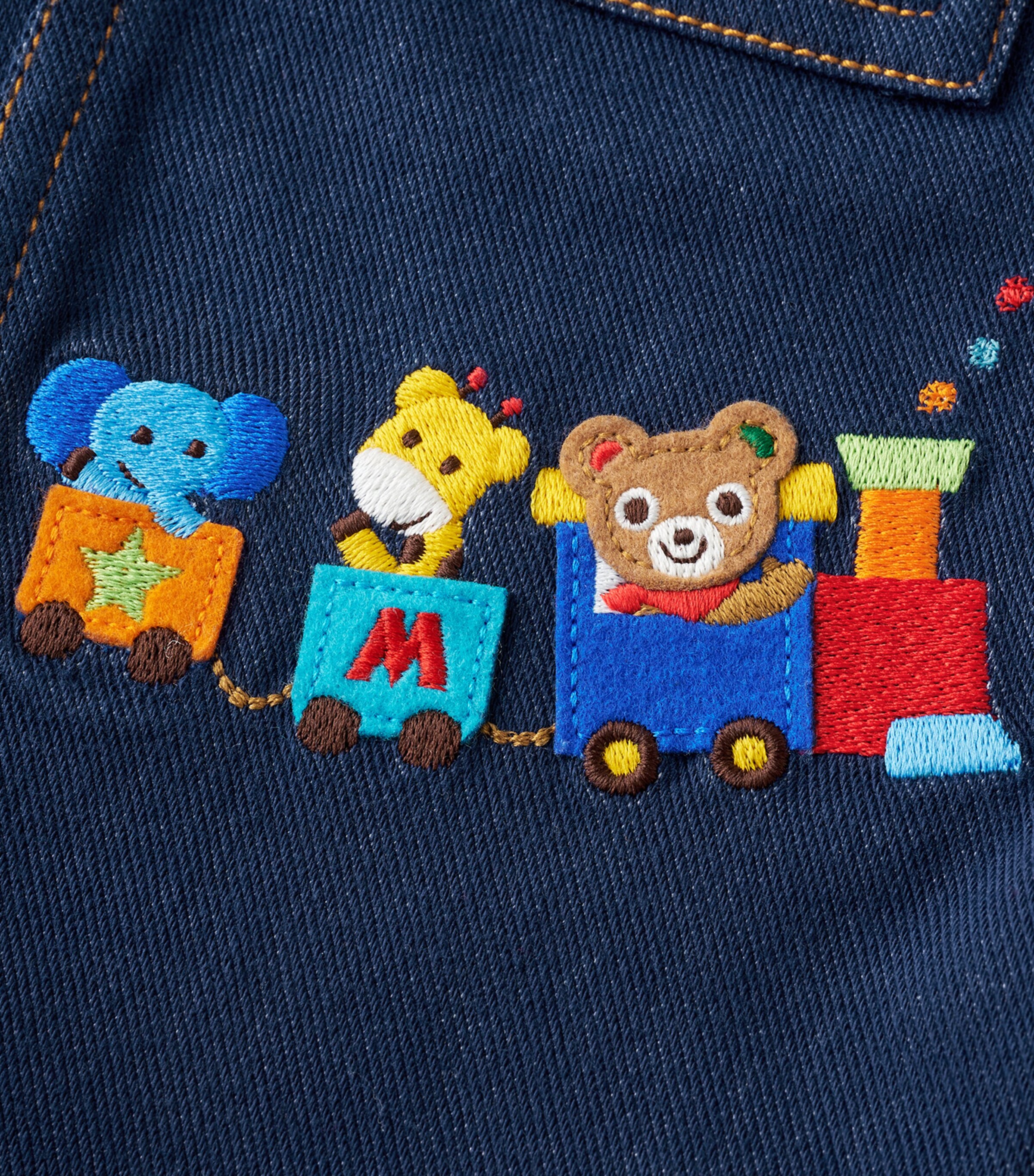 Miki House Teddy Bear Appliqué Jeans (2-5 Years) Image 7