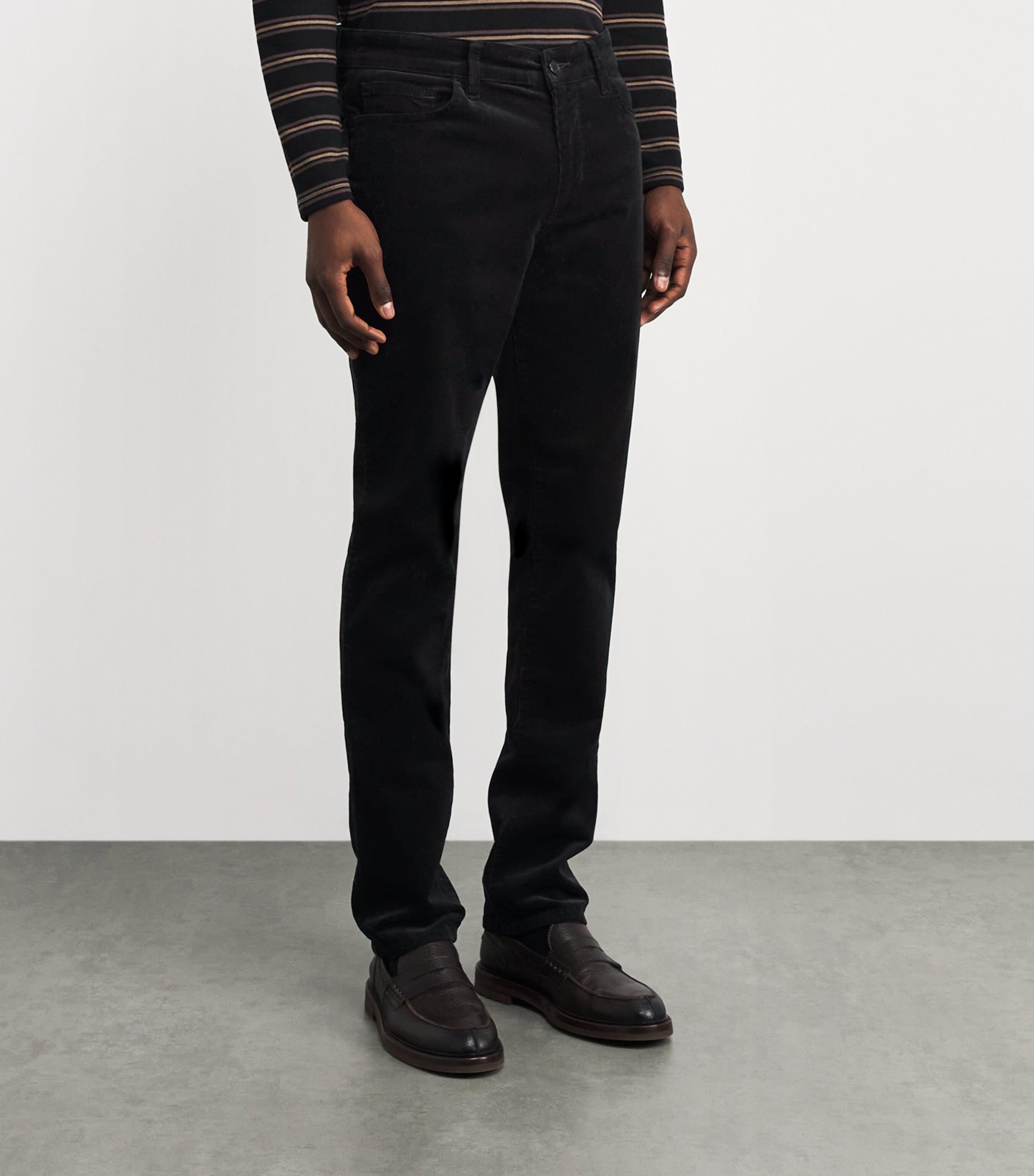 Stretch-Cotton Corduroy Slim Dylan Trousers 403CBL COASTAL Image 3