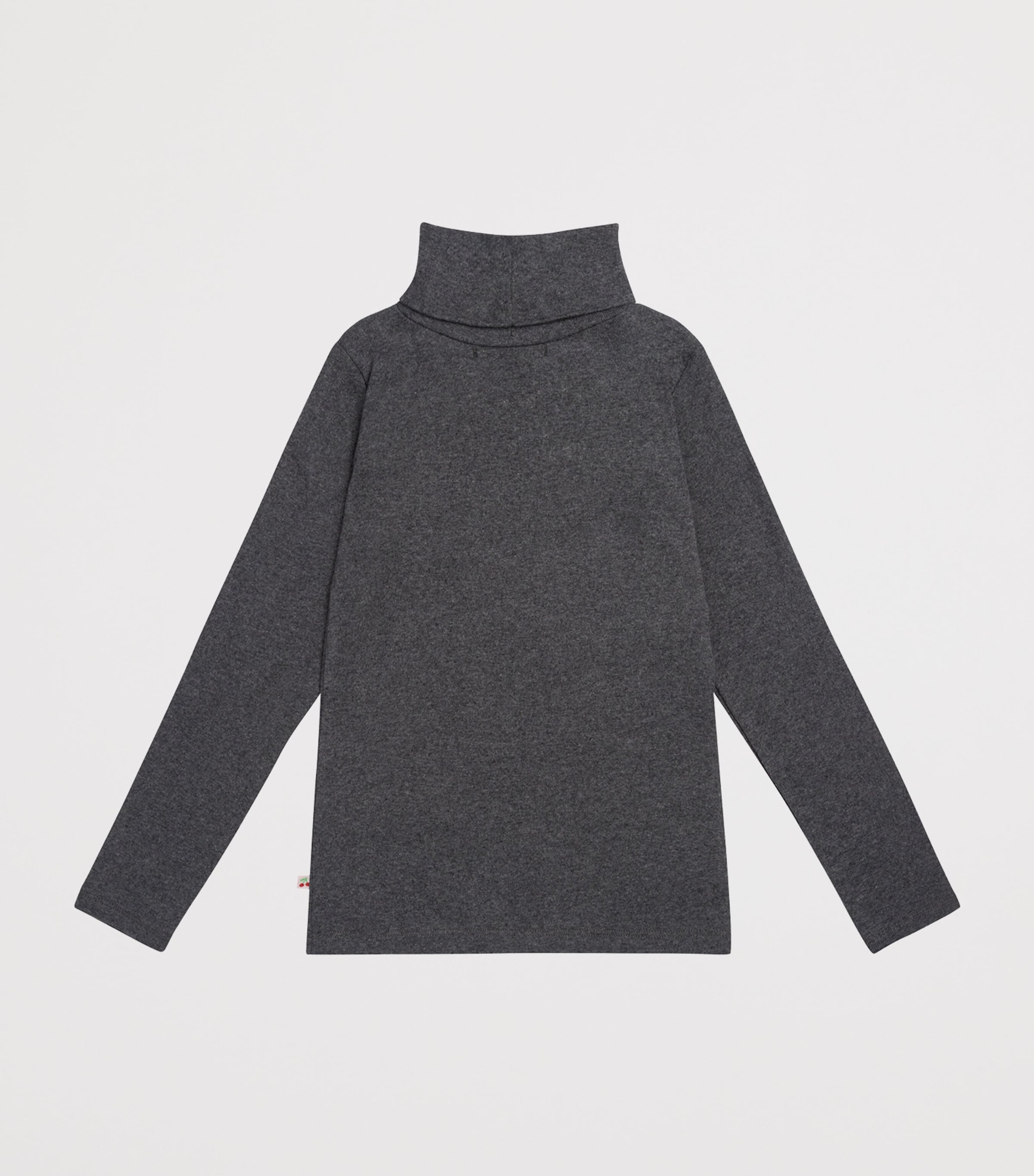 Bonpoint Organic Cotton Rollneck Sweater (10-12 Years) Gris Chine F. Image 2