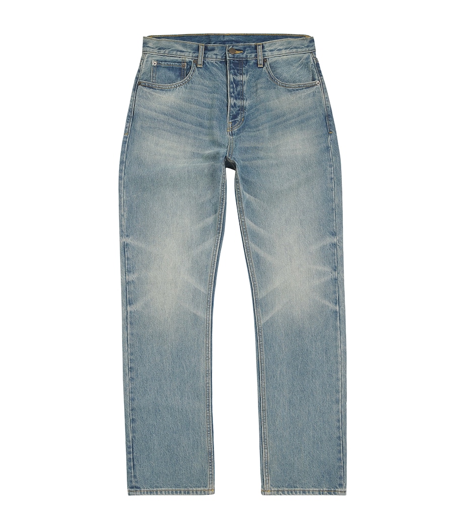 Distressed Straight Jeans