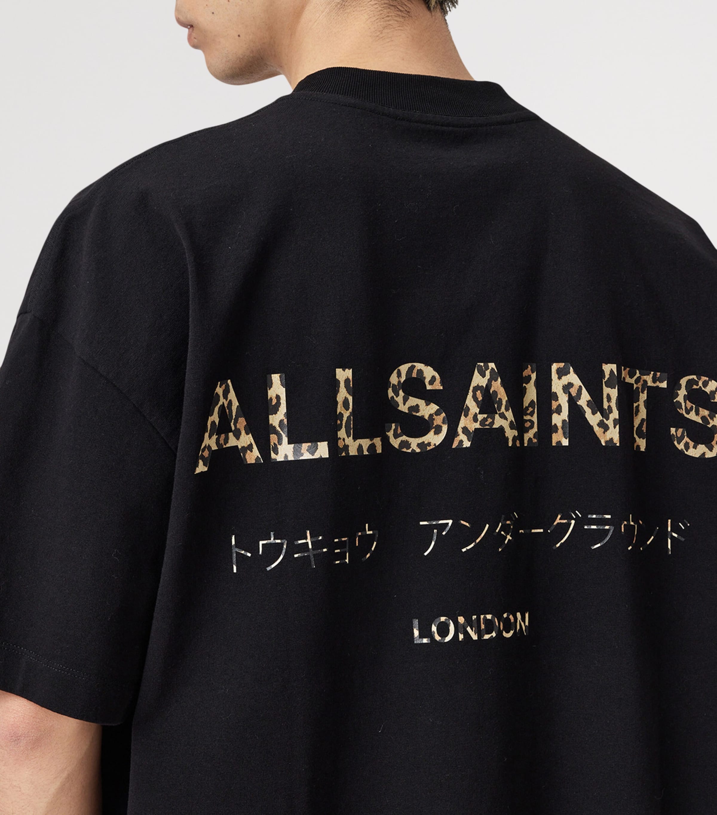 Organic Cotton Underground T-Shirt JET BLACK/LEOPARD Image 8