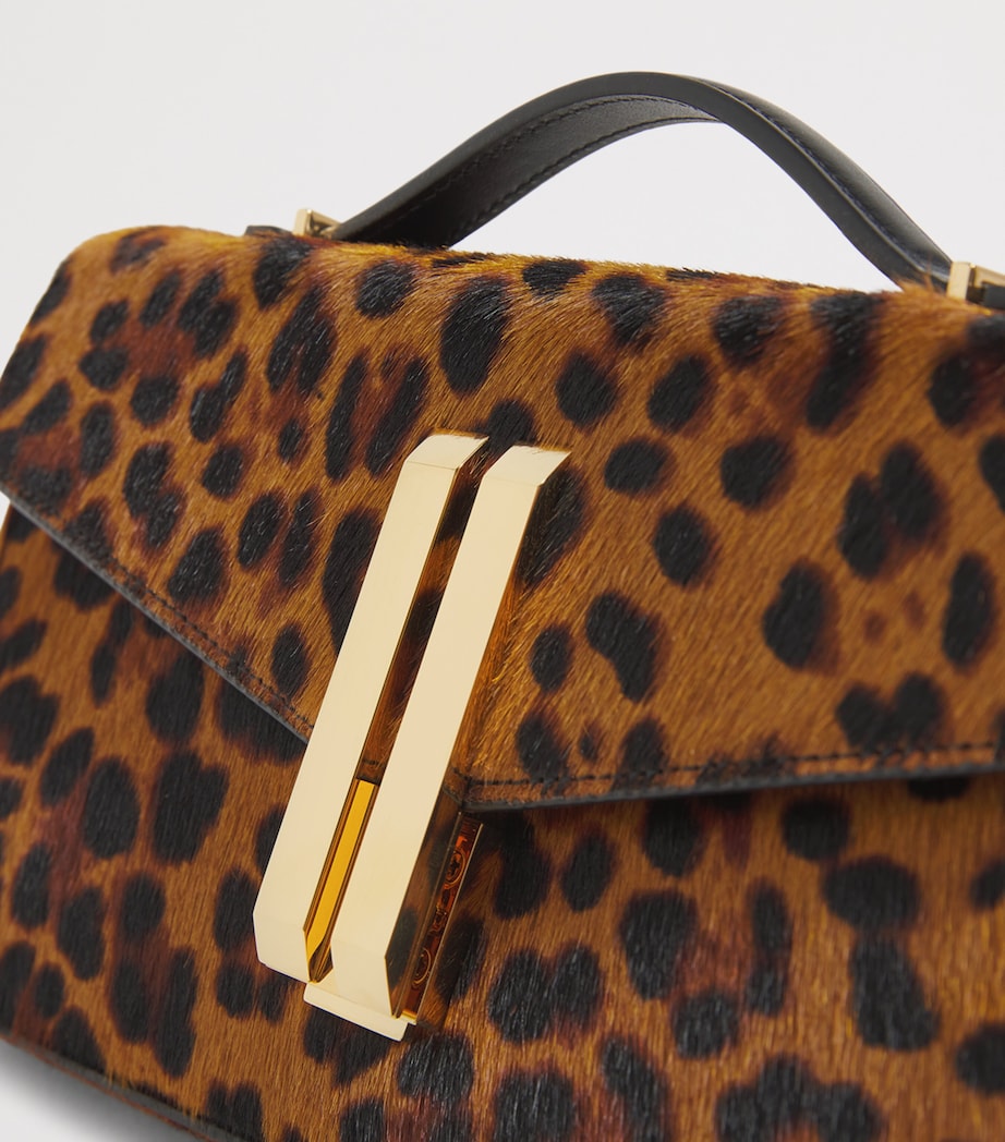 Leopard-Effect Calf Hair Vancouver Clutch LEOPARD EFFECT/BLACK Image 6