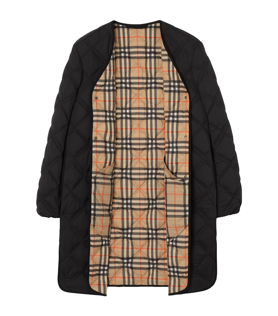 Burberry Womens Quilted Coat Black Image 2