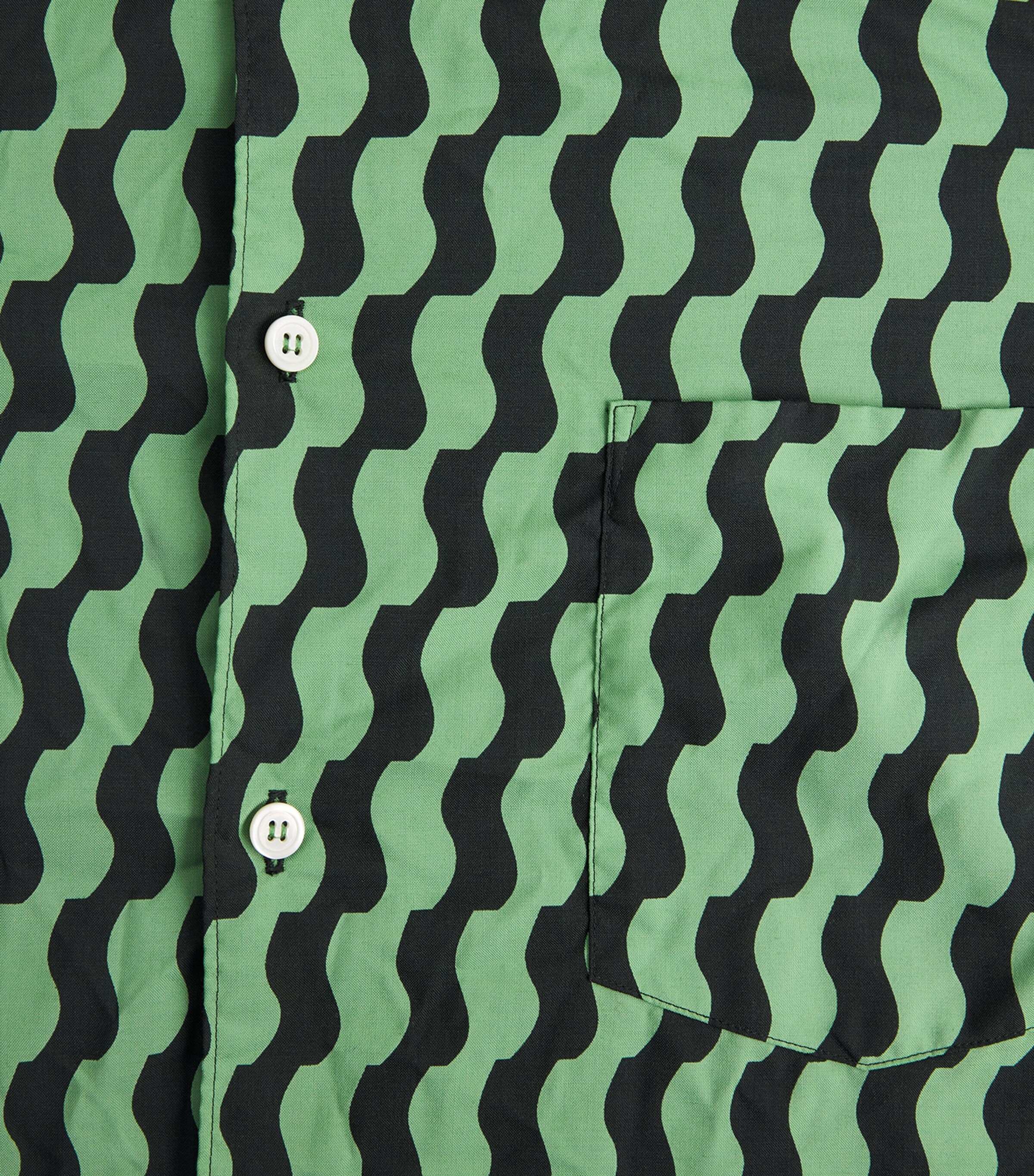 Comme Des Garçons Homme Plus Mens Printed Relaxed Shirt Green/black Image 6