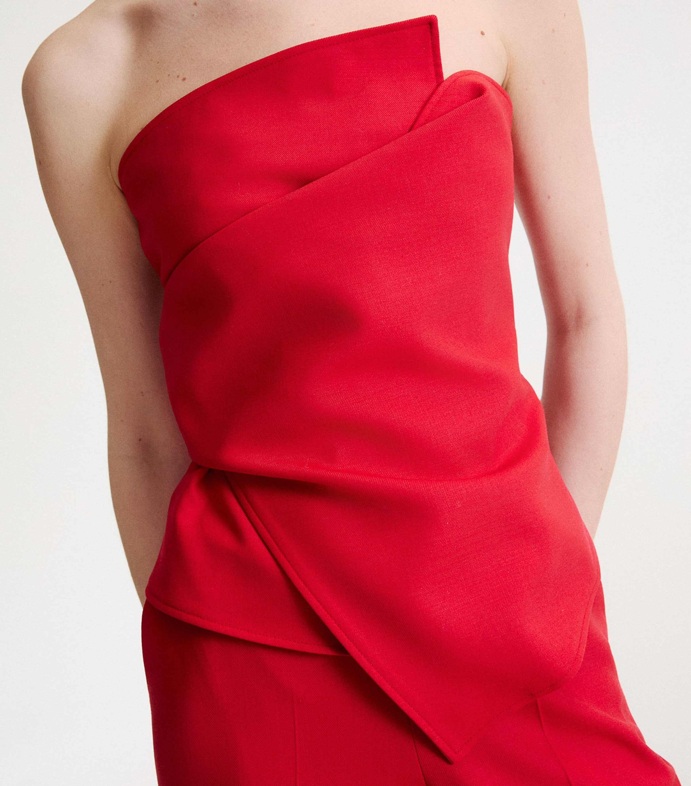 Marella Womens Layered Bustier Top Red Image 5