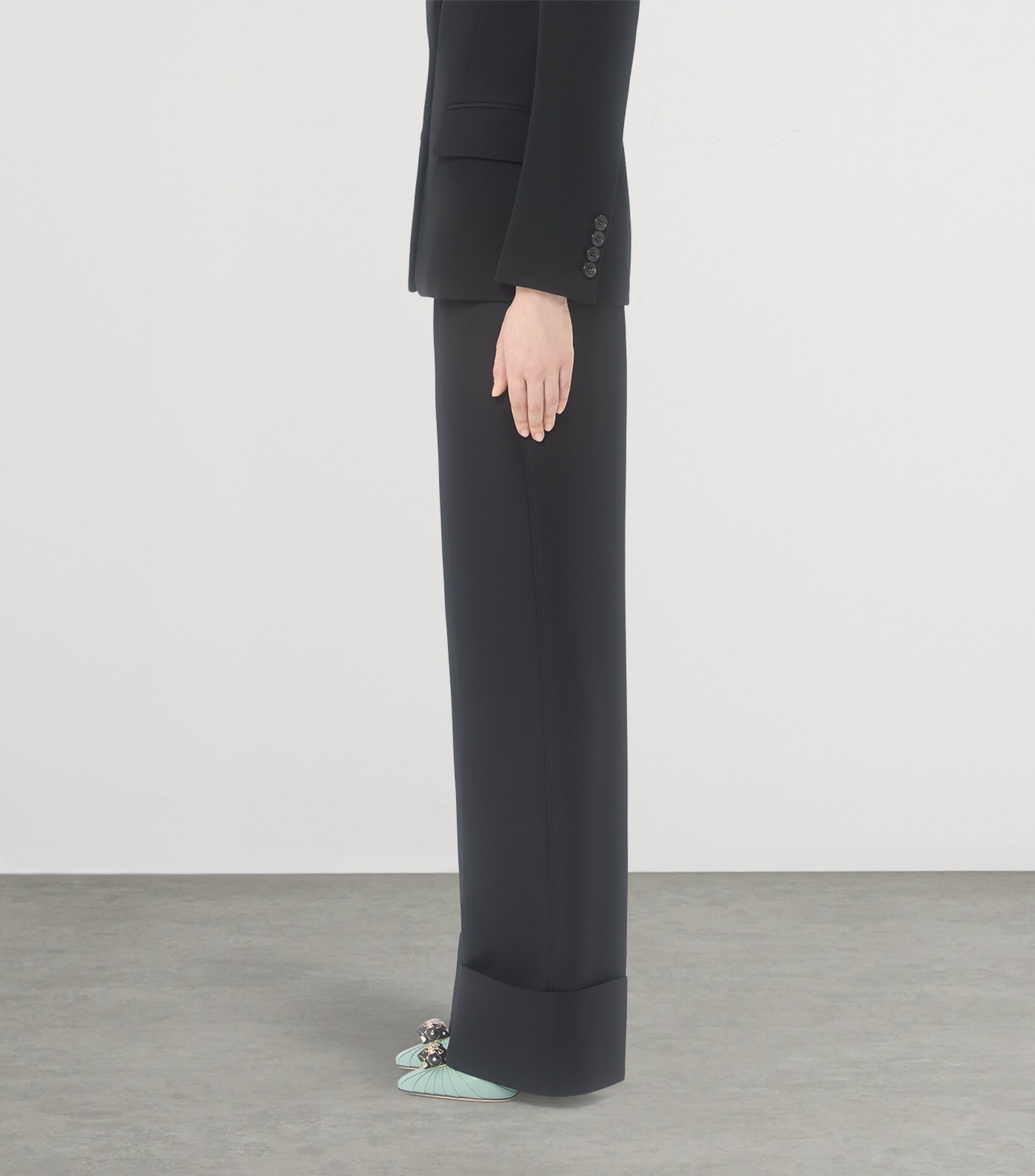 Virgin Wool-Silk Trousers 0NO Image 3