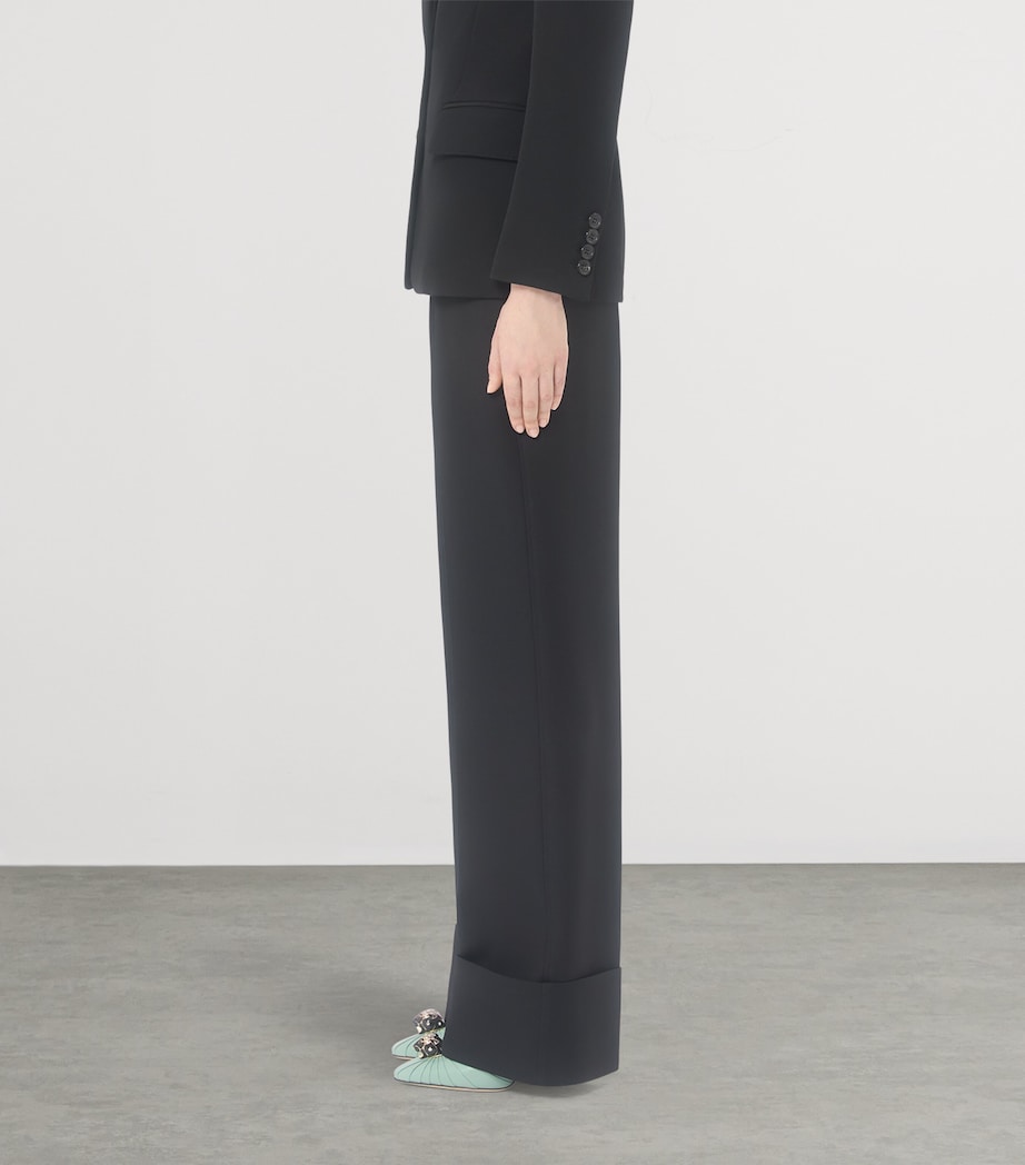 Virgin Wool-Silk Trousers 0NO Image 3