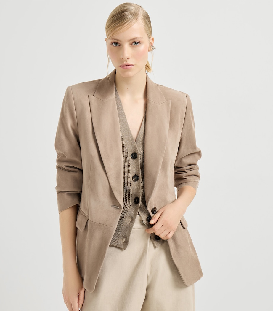 Suede Monili-Detail Blazer C4191 Image 2