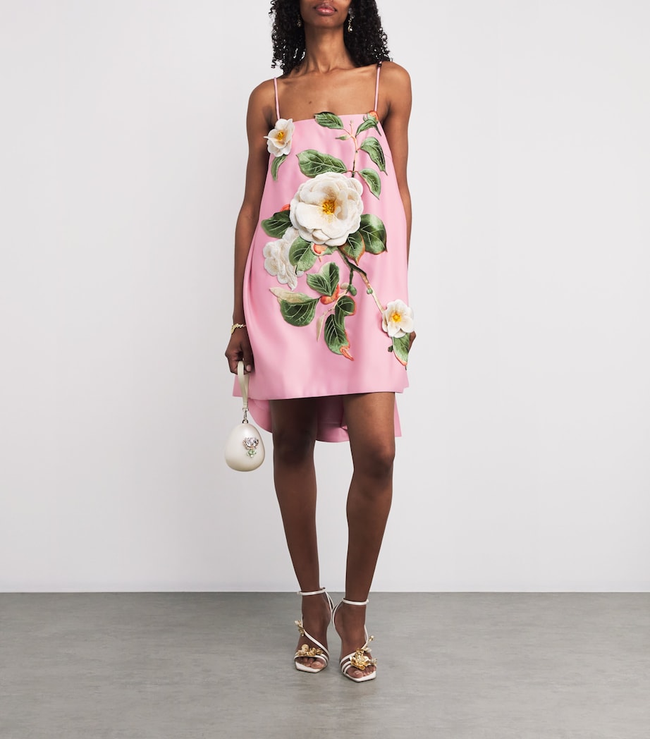 LEO LIN Multi Floral-Appliqu Felicia Mini Dress | Harrods US LEO LIN Multi Floral-Appliqu Felicia Mini Dress | Harrods US