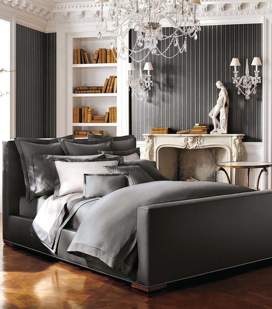 Ralph Lauren Home Langdon King Oxford Sham (50cm x 90cm) Graphite Image 1