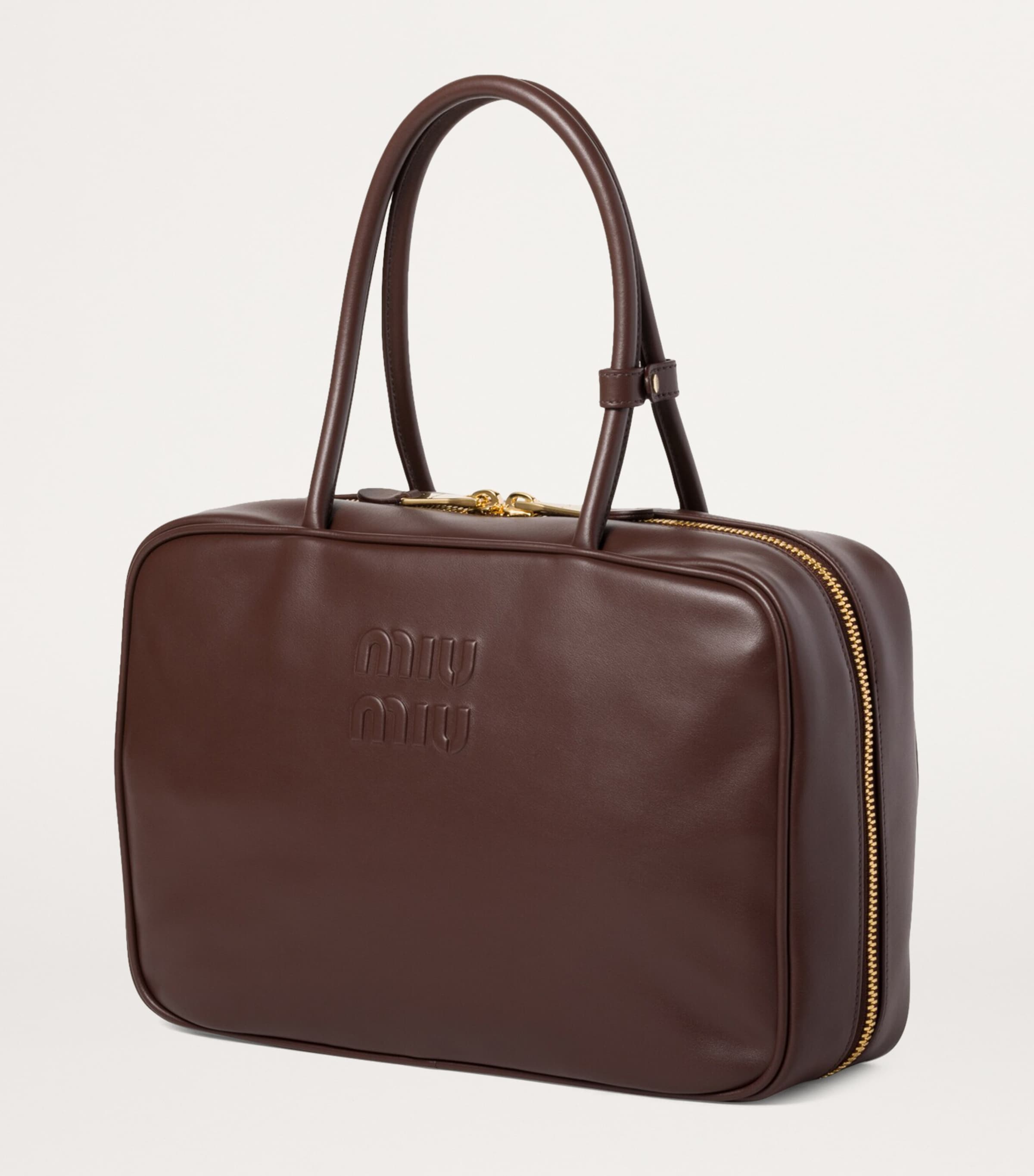 Miu Miu Leather Beau Top-Handle Bag | Harrods UK