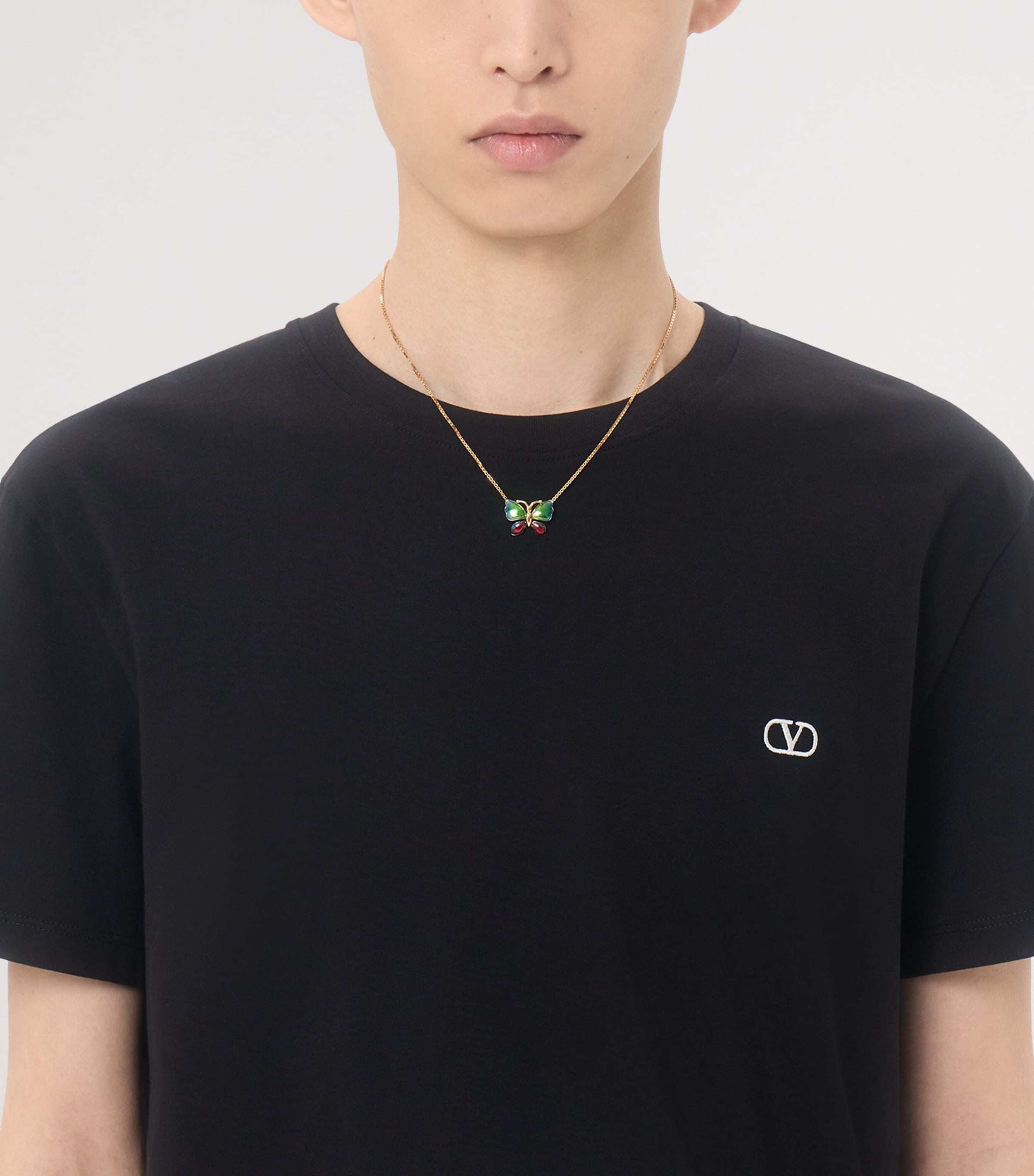 Valentino Mens Cotton VLogo T-Shirt Image 6