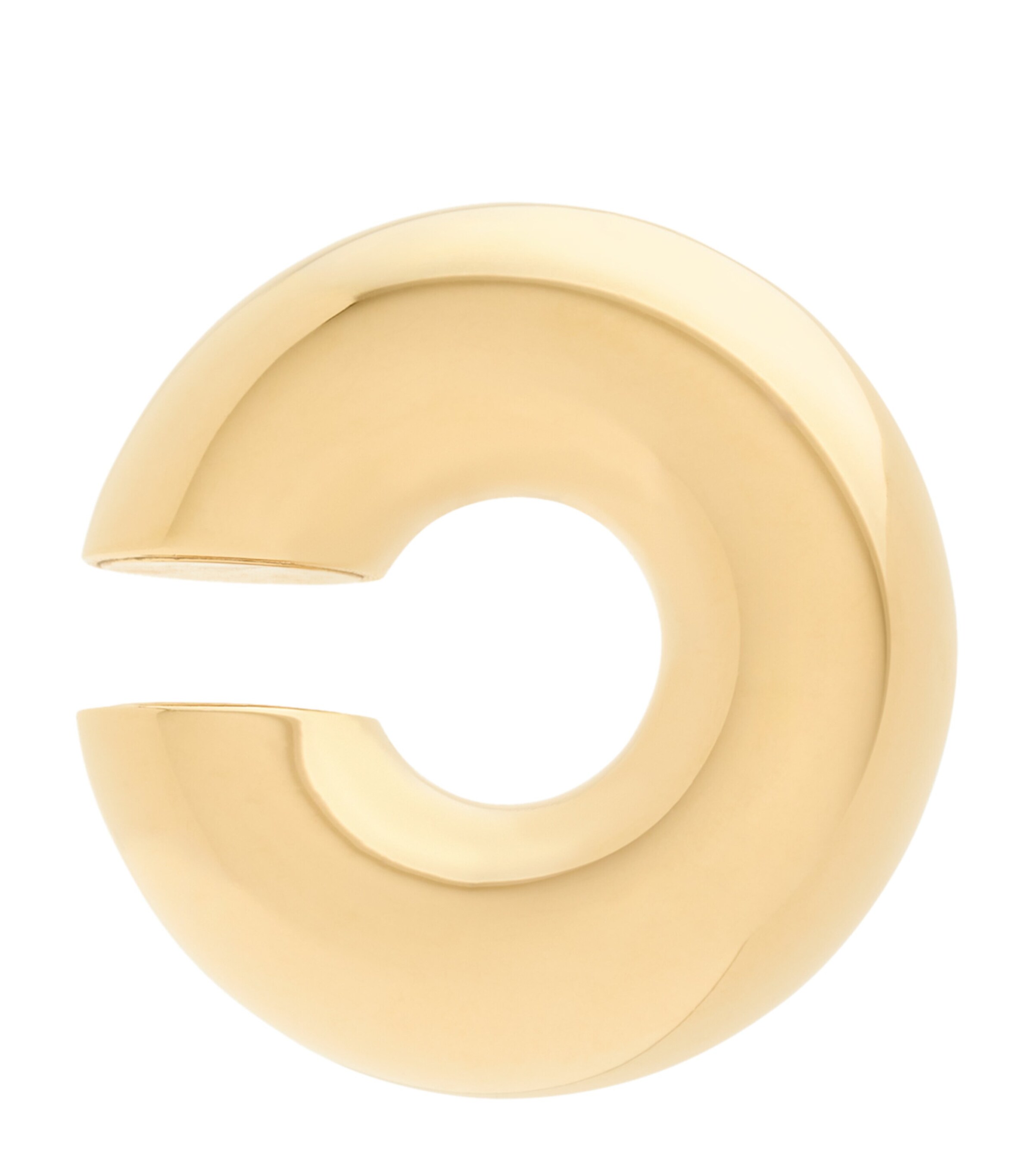 Saint Laurent Oversized Hoop Ear Cuff In Metallic