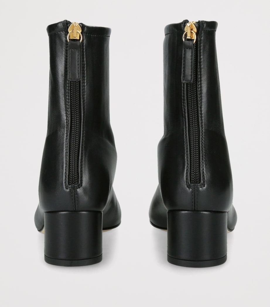 Leather Harlie Ankle Boots 55 BLACK Image 2