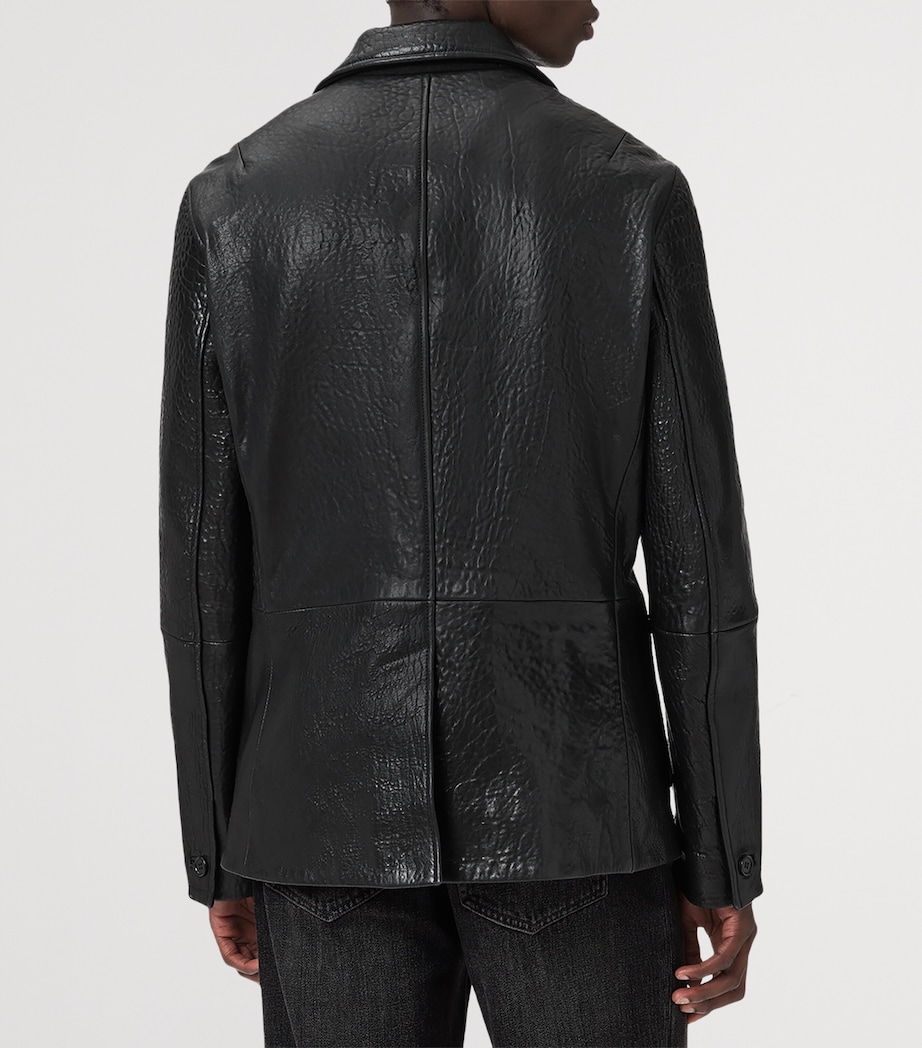 Grained Leather Shadwell Blazer BLACK Image 5
