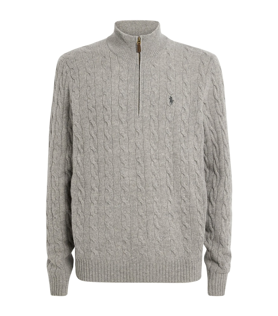Wool-Cashmere Quarter-Zip Sweater GREY Image 1