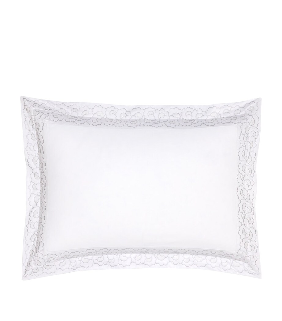 Festons King Oxford Pillowcase (54cm x 94cm) BLANC Image 1