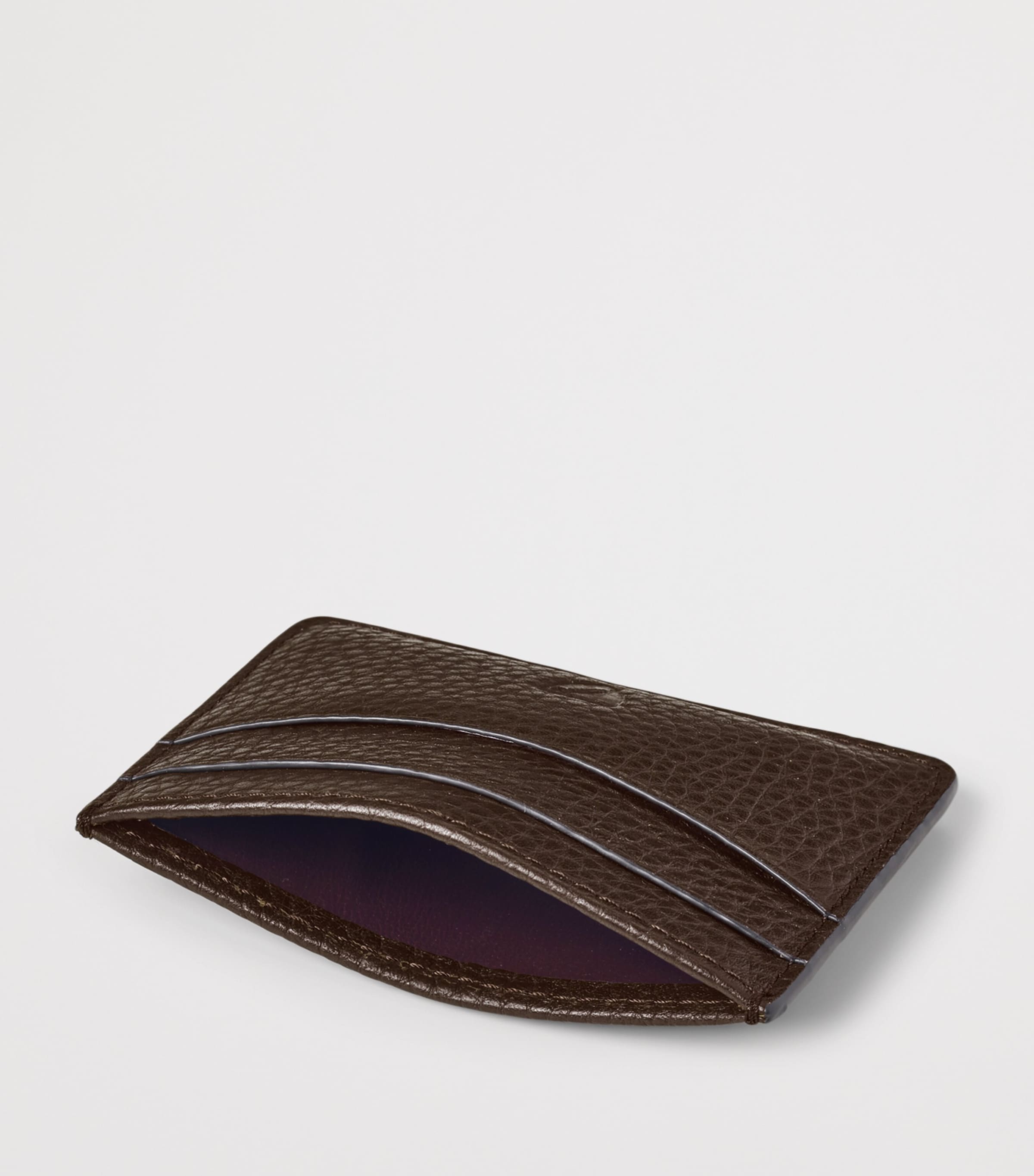 Aspinal Of London Leather Logo Card Holder Chocolate Image 3