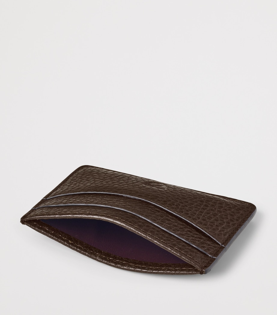 Aspinal Of London Leather Logo Card Holder Chocolate Image 3