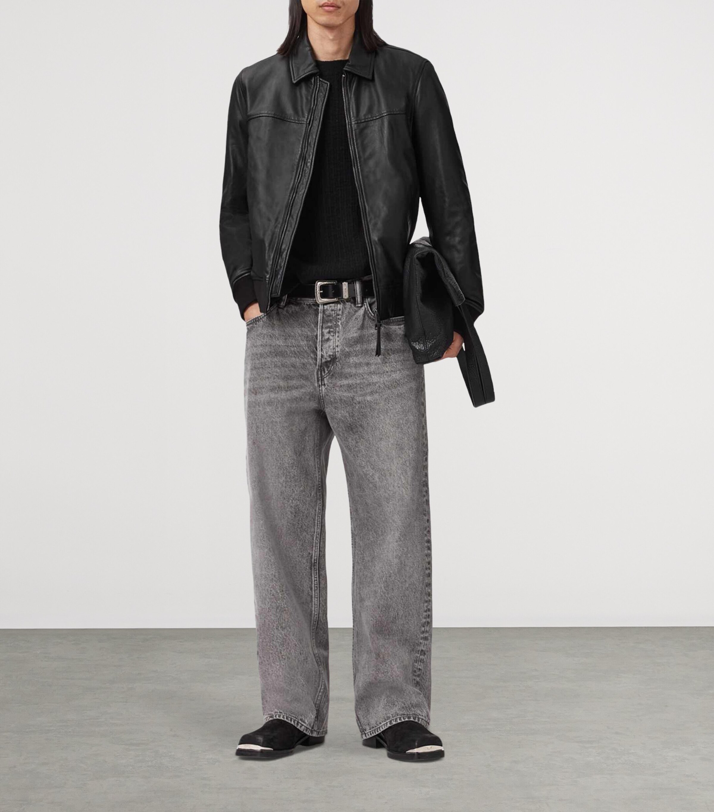 Rashford Leather Jacket BLACK Image 3