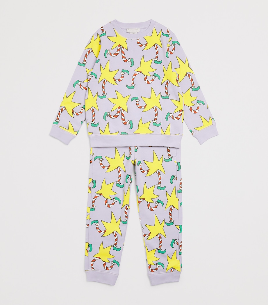 Organic Cotton Star Print Sweatpants (3-14 Years) 573MCLILLA/MULTI Image 3