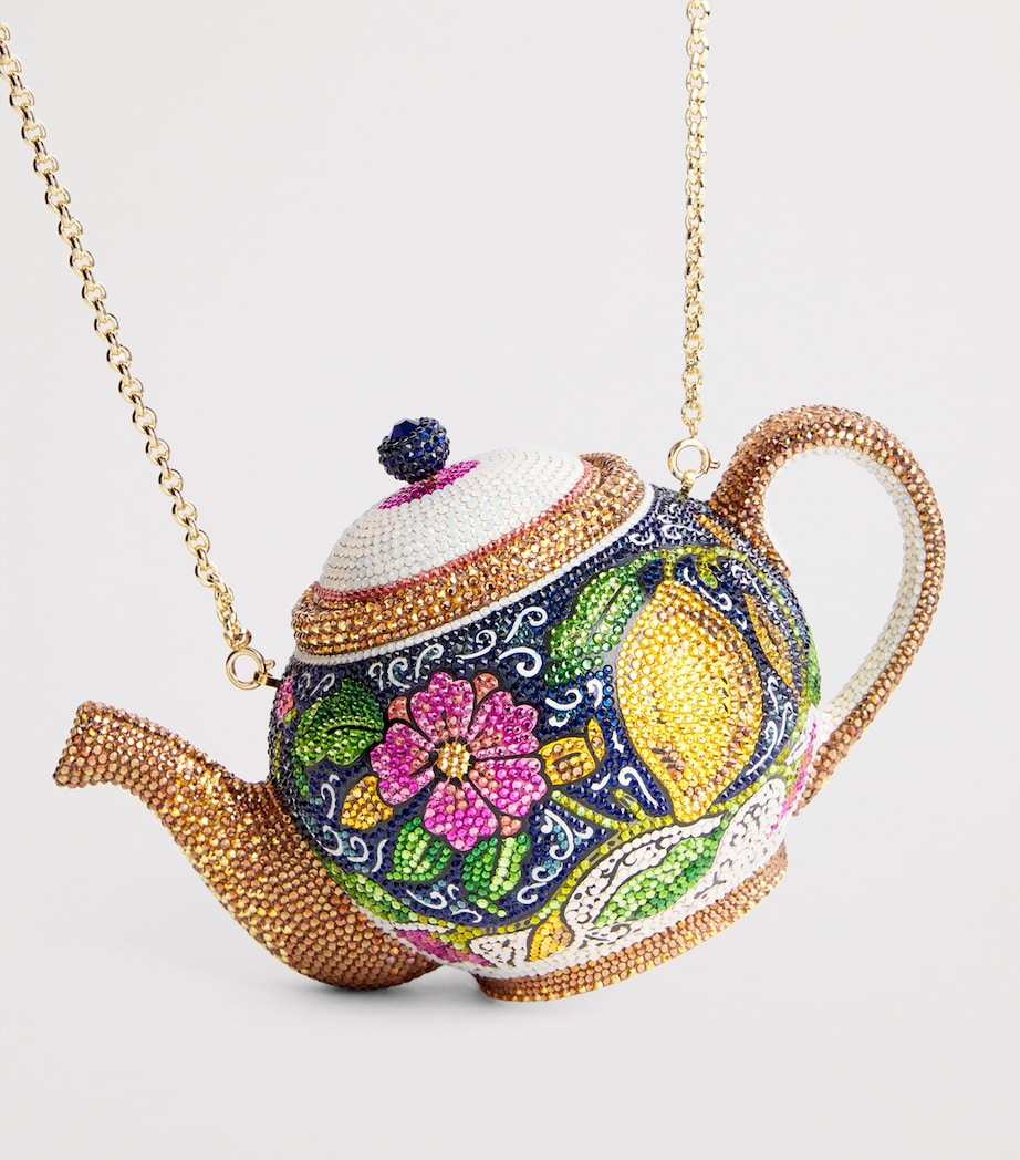 Judith Leiber Embellished Teapot Clutch Bag Chmpgn Dark Ind Mul Image 6