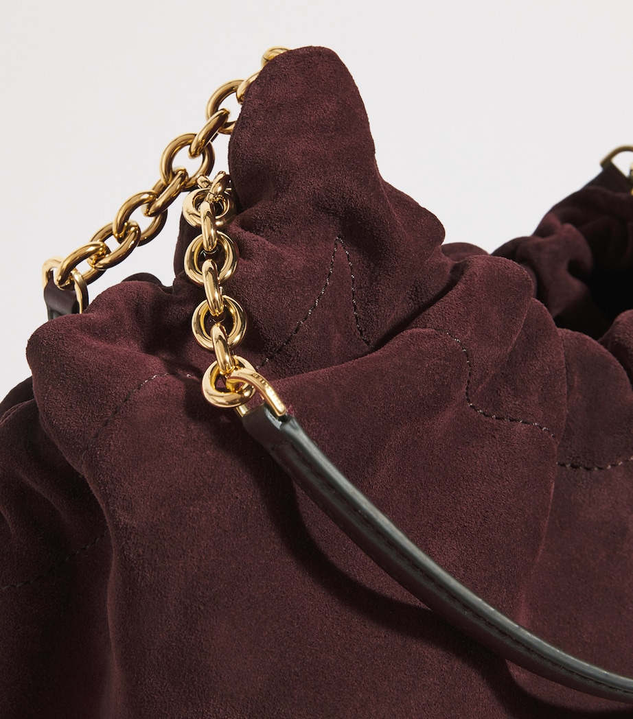 Suede Miami Shoulder Bag BURGUNDY/BURGUNDY Image 6