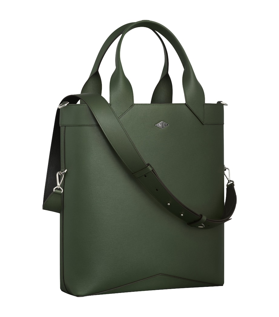 Cartier Small Leather Losange Tote Bag Khaki Image 1