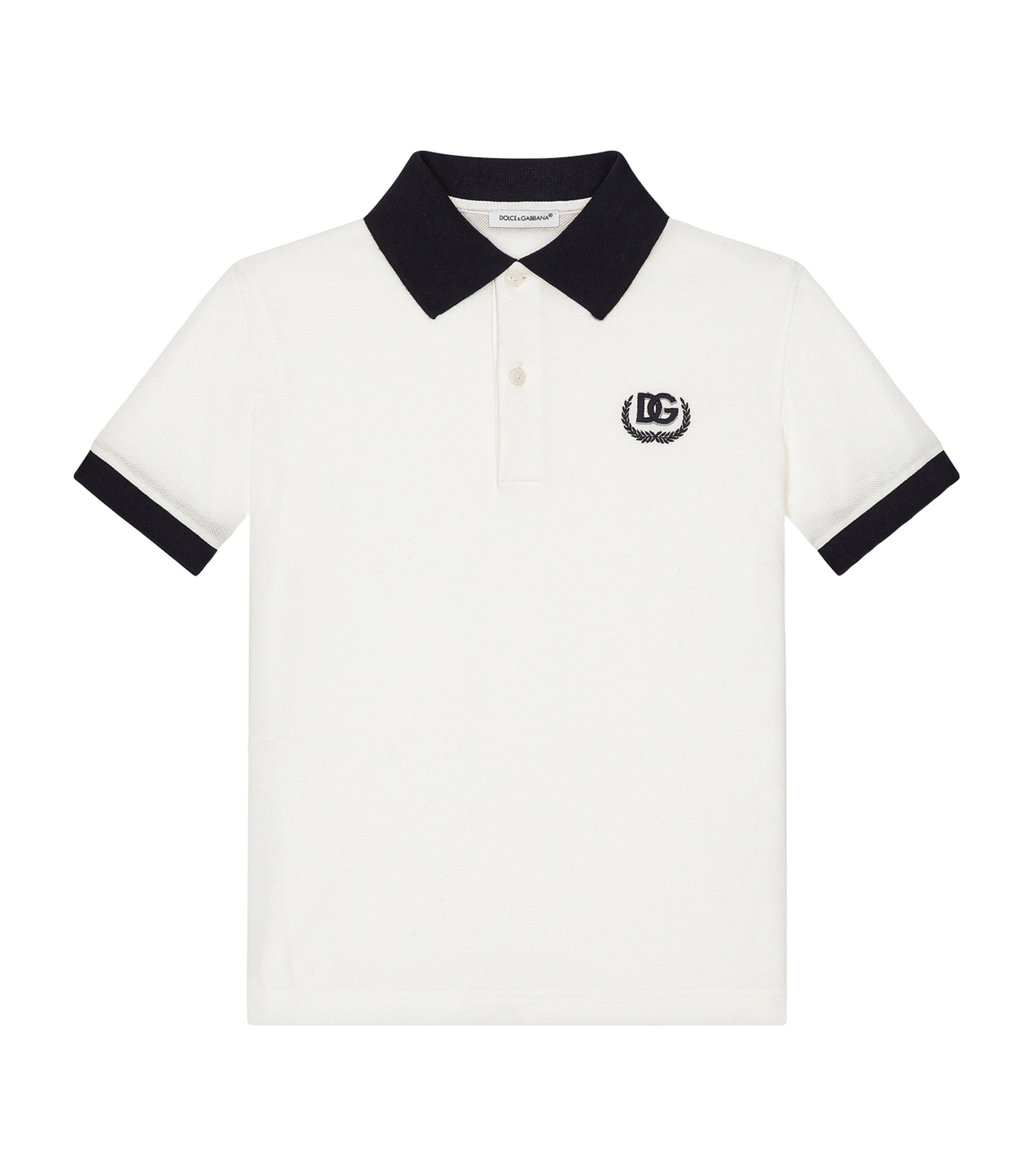 DOLCE & GABBANA COTTON LOGO POLO SHIRT 