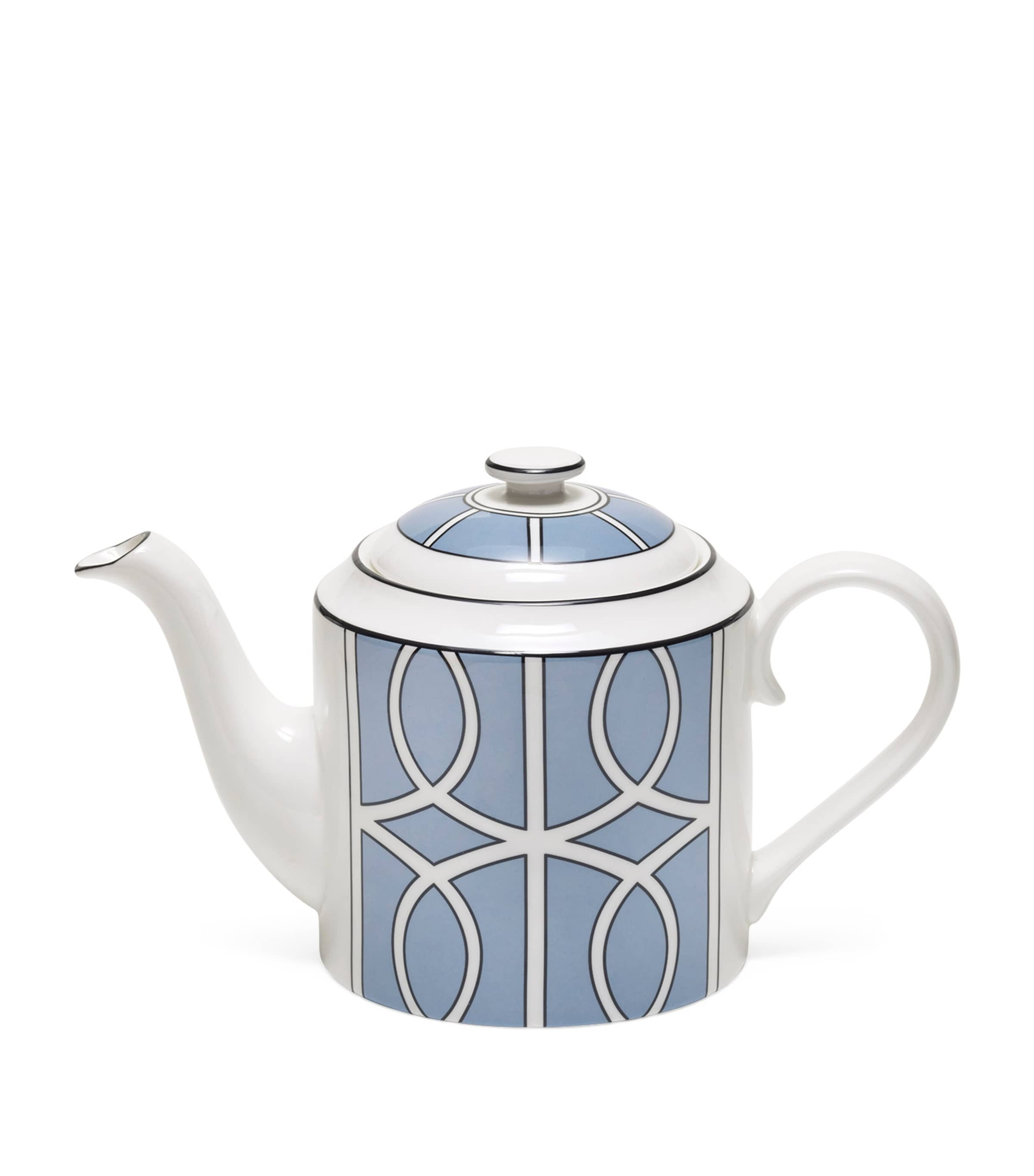 Shop O.w.london O. W.london Loop Cornflower Teapot In Blue