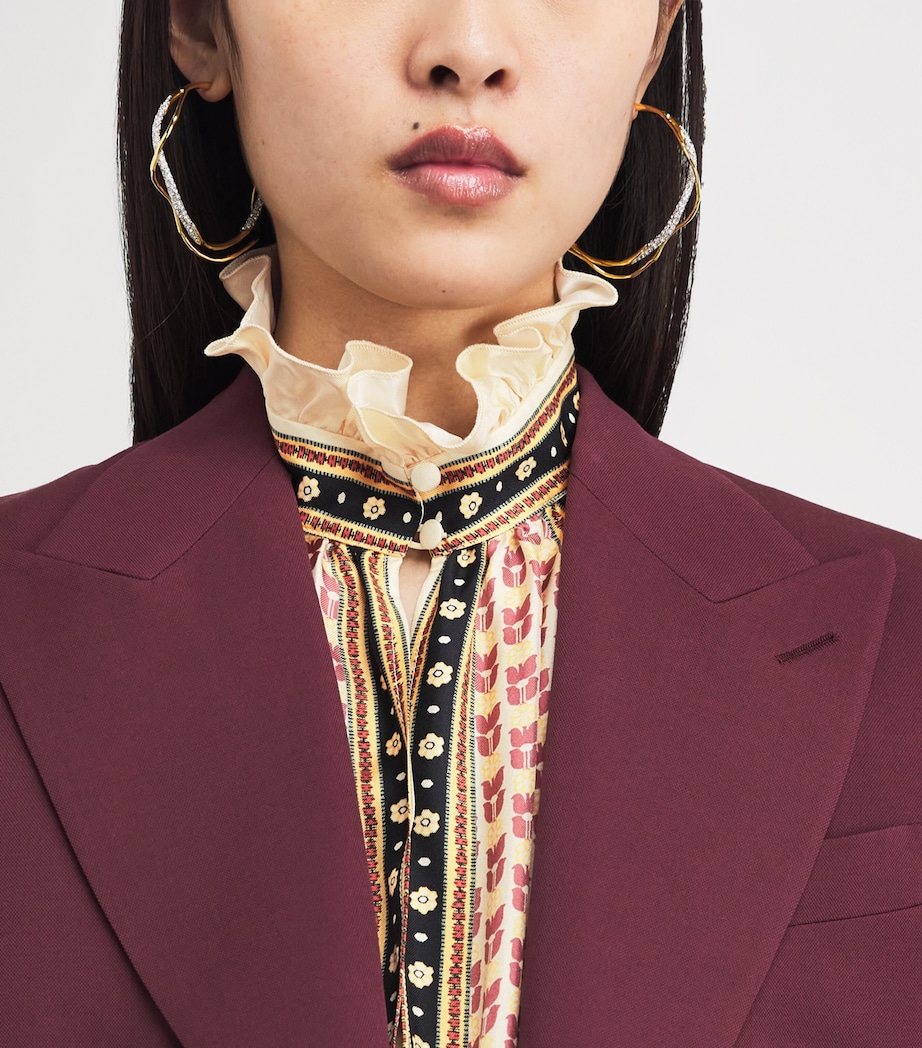 Silk Printed Blouse X0805 Image 6