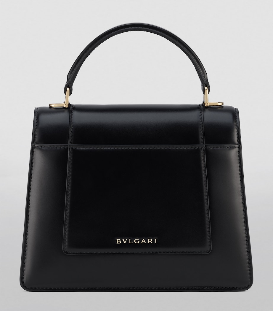 Leather Serpenti Forever Top-Handle Bag BLACK Image 3