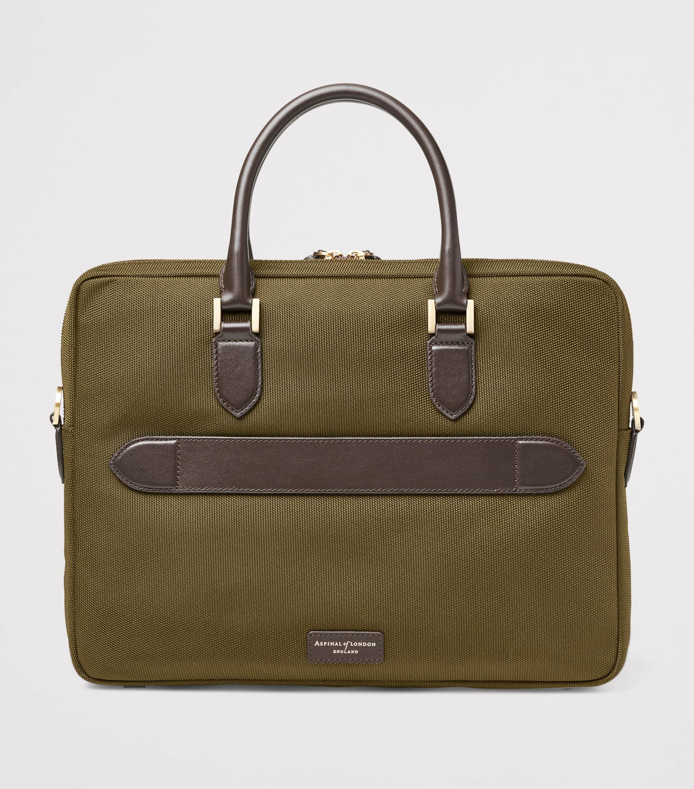 Nylon Slim Briefcase KHAKI Image 3