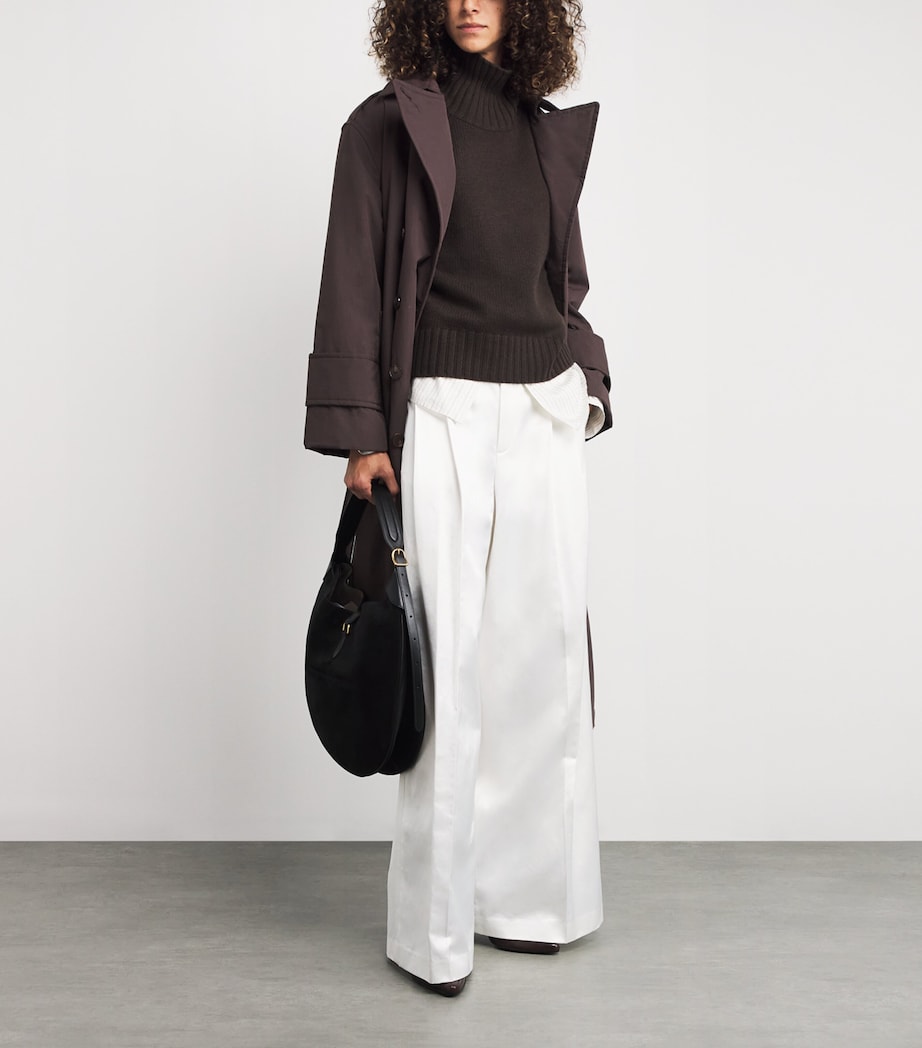 Wide-Leg Tailored Trousers CREAM Image 2