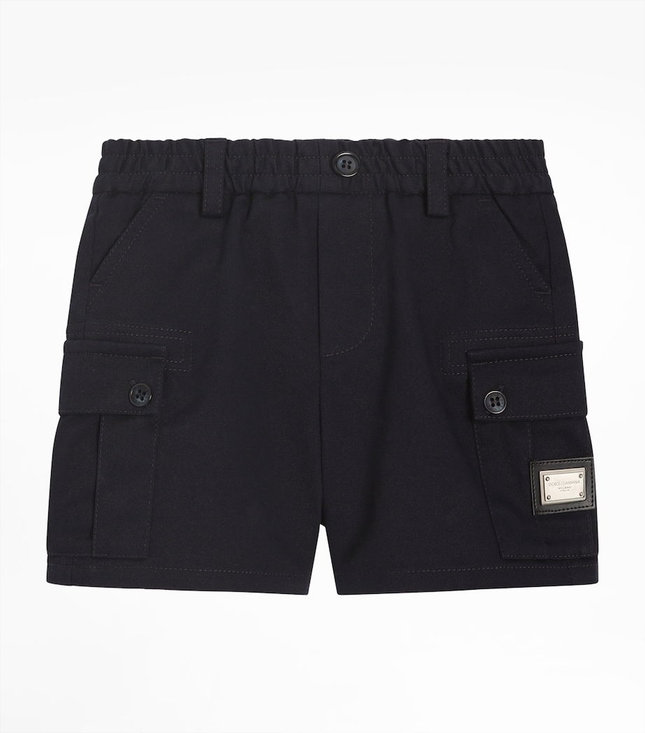 Elasticated Cargo Shorts (3-30 Months) B3681-VERY DARK Image 1