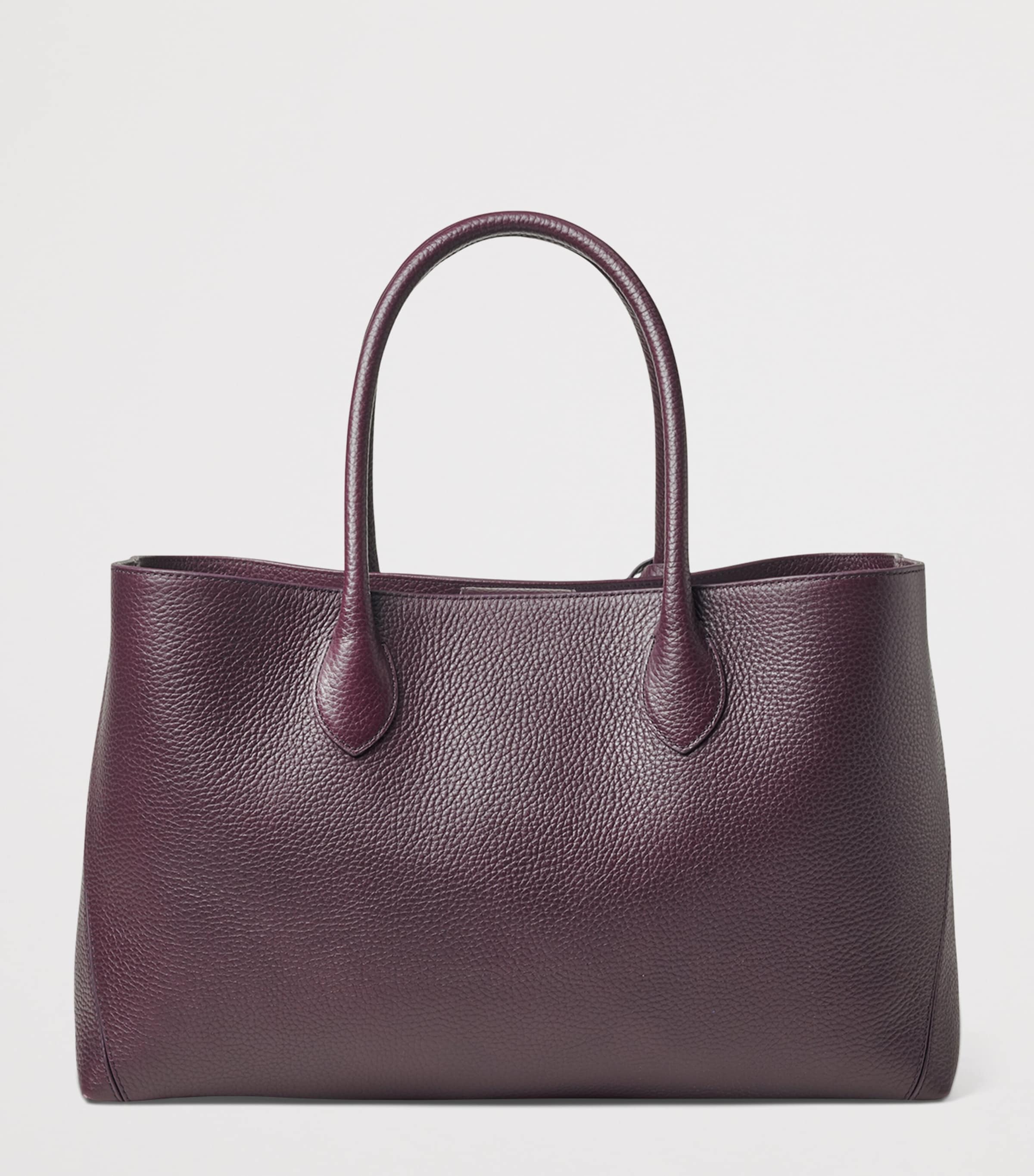 Leather London Tote Bag FIG Image 3