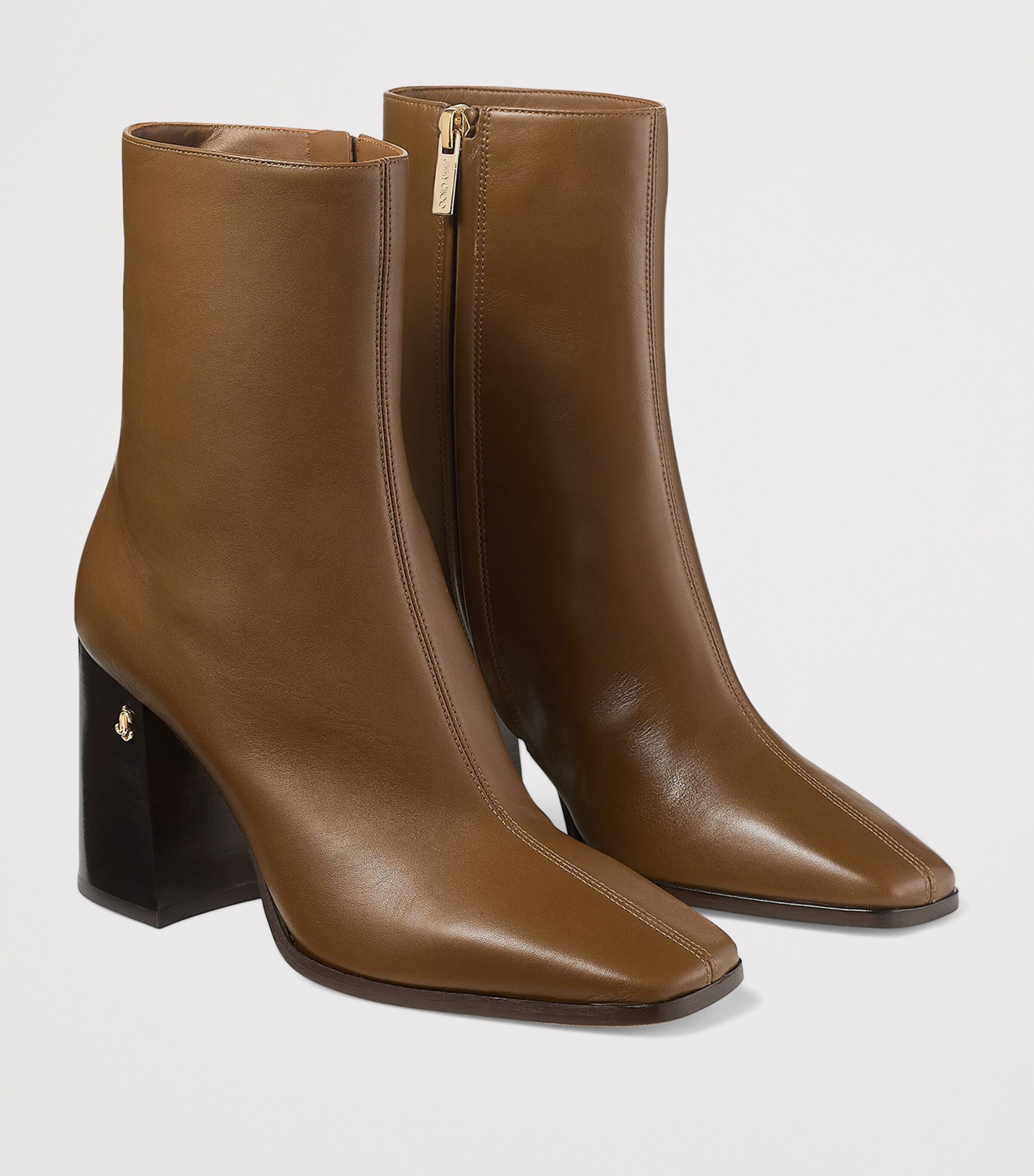 Bryelle 85 Leather Ankle Boots CLOVE Image 2