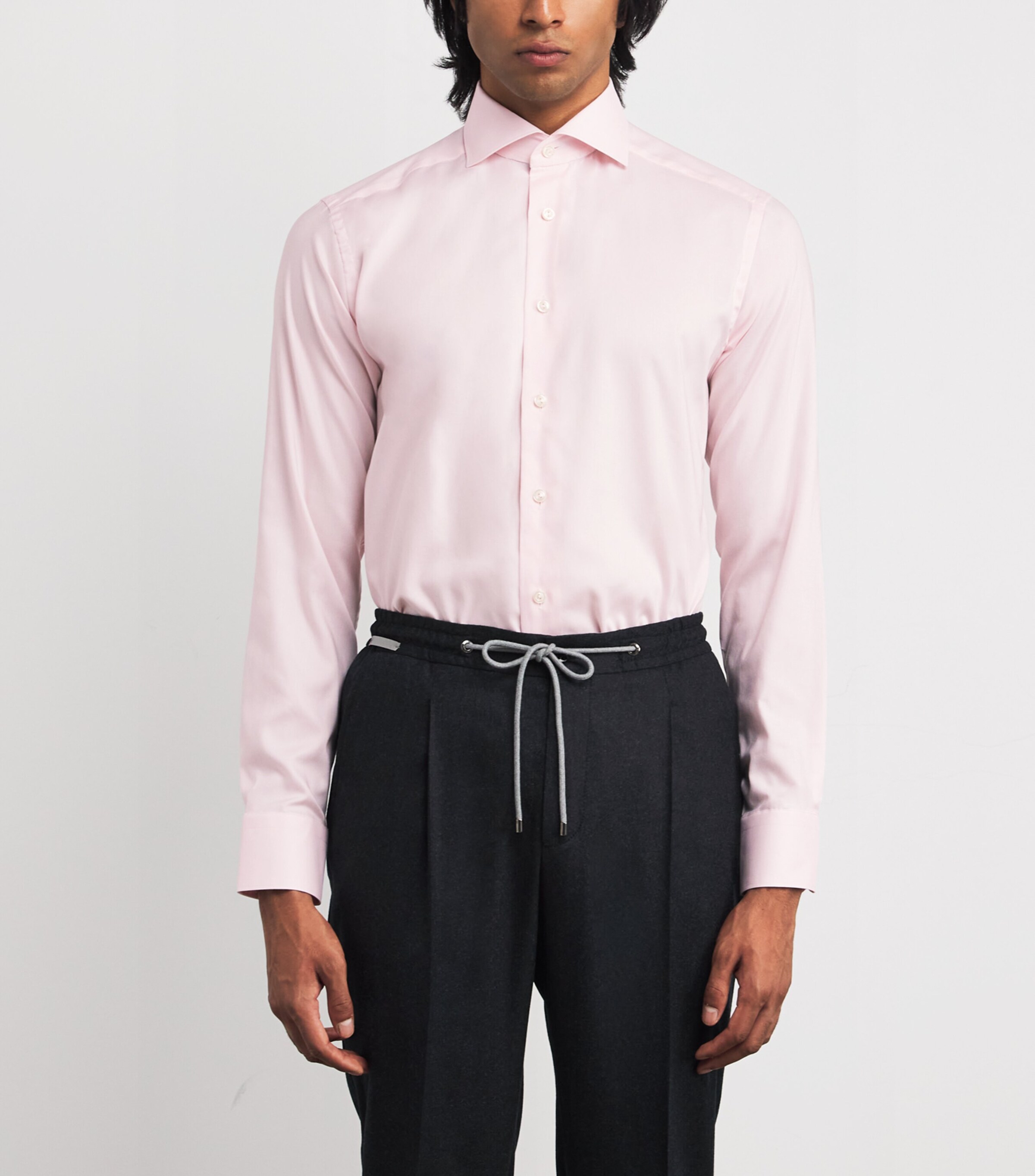 Cotton Signature Oxford Shirt PINK SOLID Image 3
