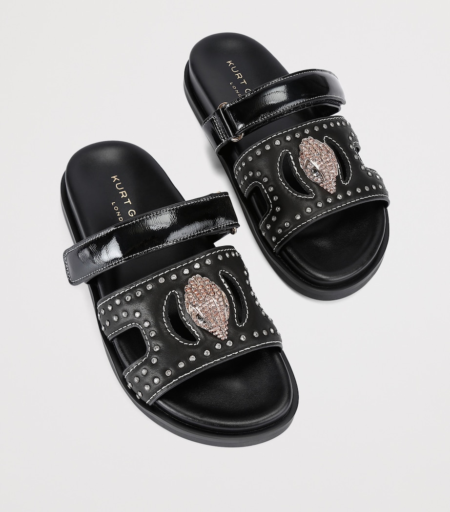 Leather Eagle Cut-Out Slides BLK/OTHER Image 4